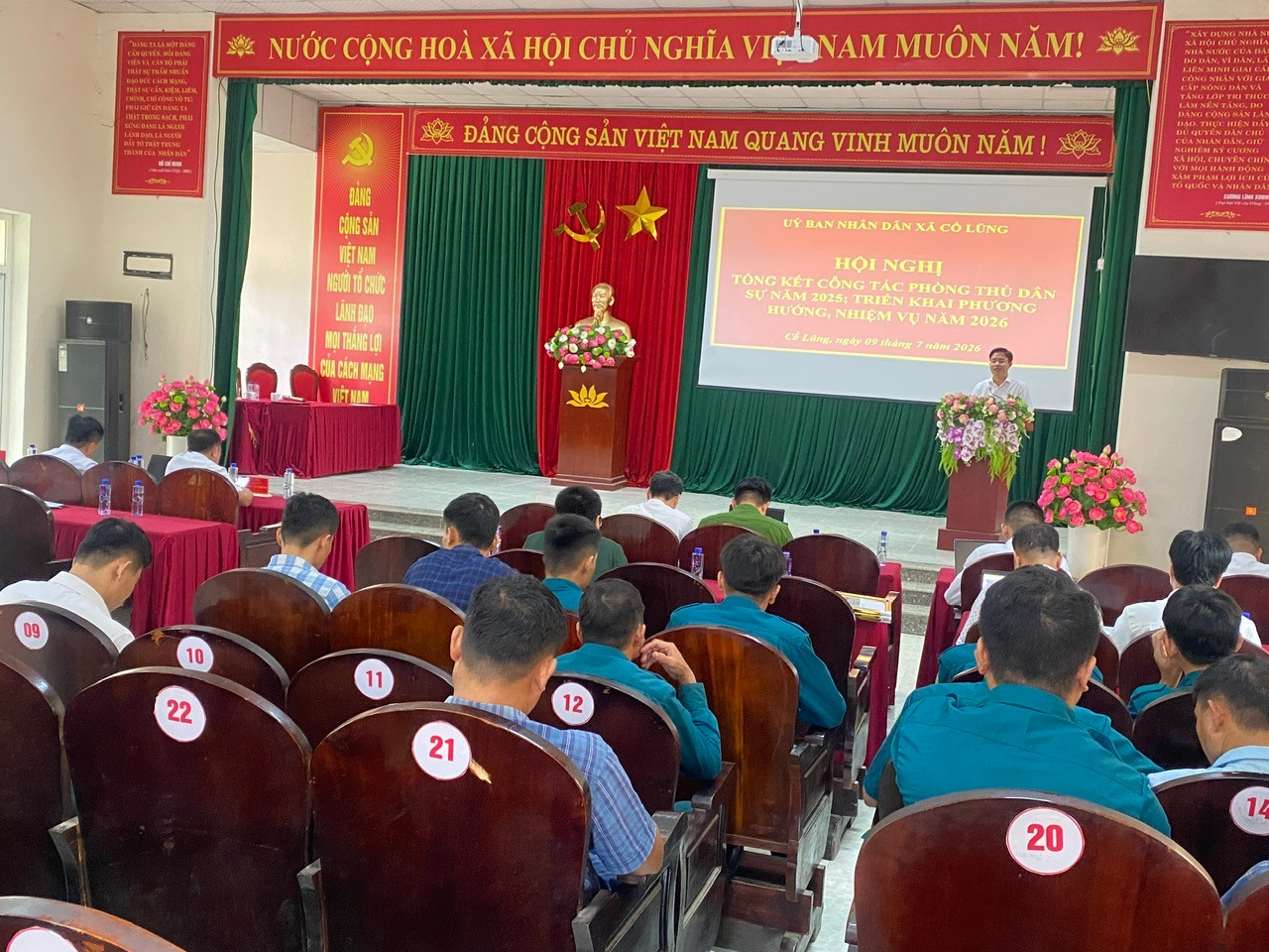 UBND XÃ CỔ LŨNG TỔ CHỨC HỘI NGHỊ TỔNG KẾT CÔNG TÁC PHÒNG THỦ DÂN SỰ NĂM 2025, TRIỂN KHAI PHƯƠNG HƯỚNG, NHIỆM VỤ NĂM 2026