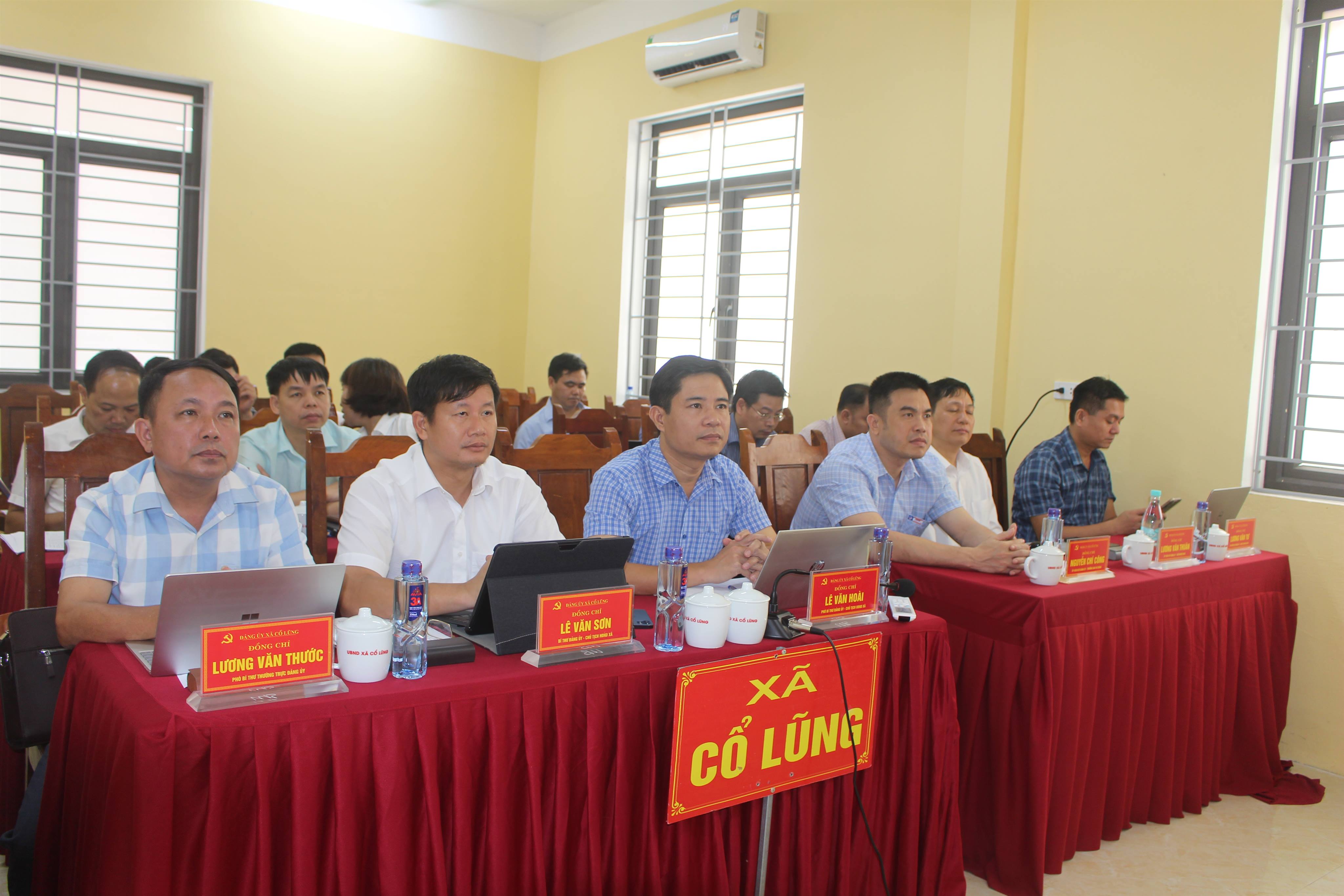 Xã Cổ Lũng tham dự Hội nghị trực tuyến về giải ngân vốn đầu tư công, giải phóng mặt bằng, thu tiền sử dụng đất và triển khai nhiệm vụ 6 tháng cuối năm 2026