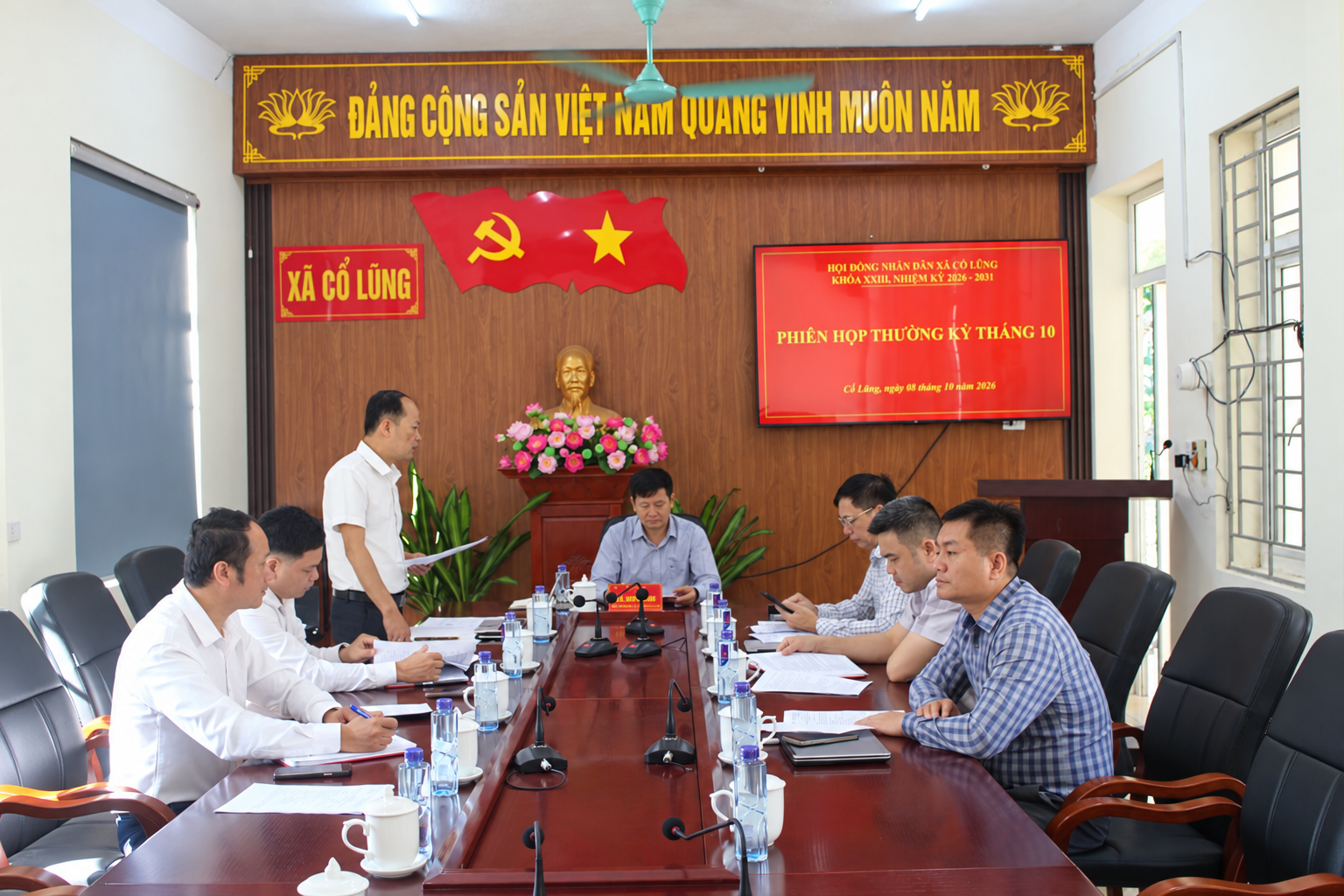 Thường trực HĐND xã Cổ Lũng tổ chức phiên họp thường kỳ tháng 10