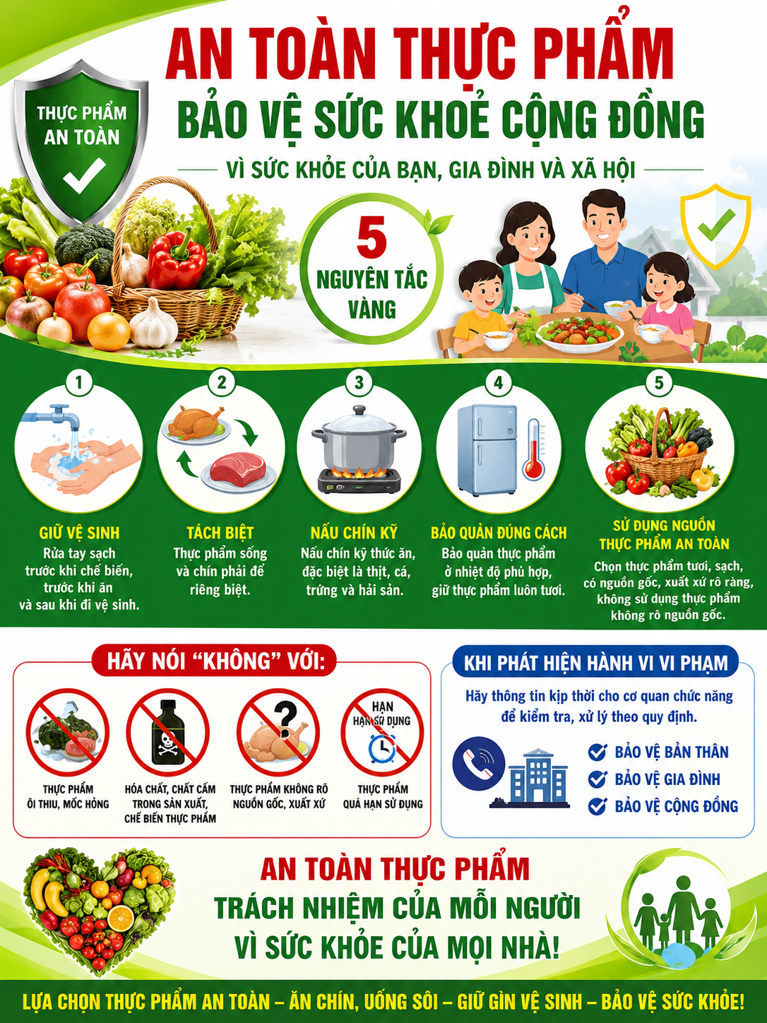 An toàn thực phẩm – bảo vệ sức khỏe cộng đồng