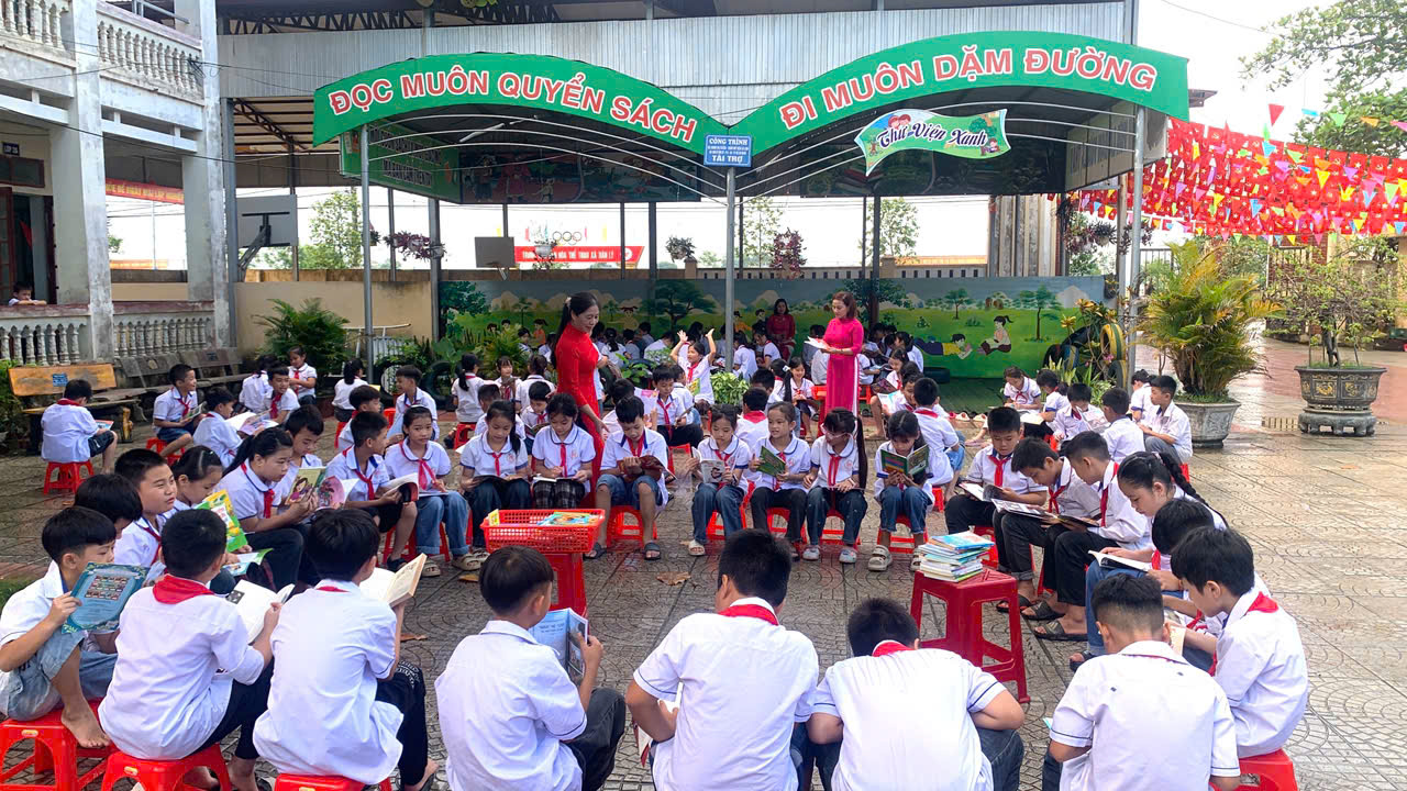 Ngày hội đọc sách năm 2025 tại Trường Tiểu học Dân Lý – xã Triệu Sơn