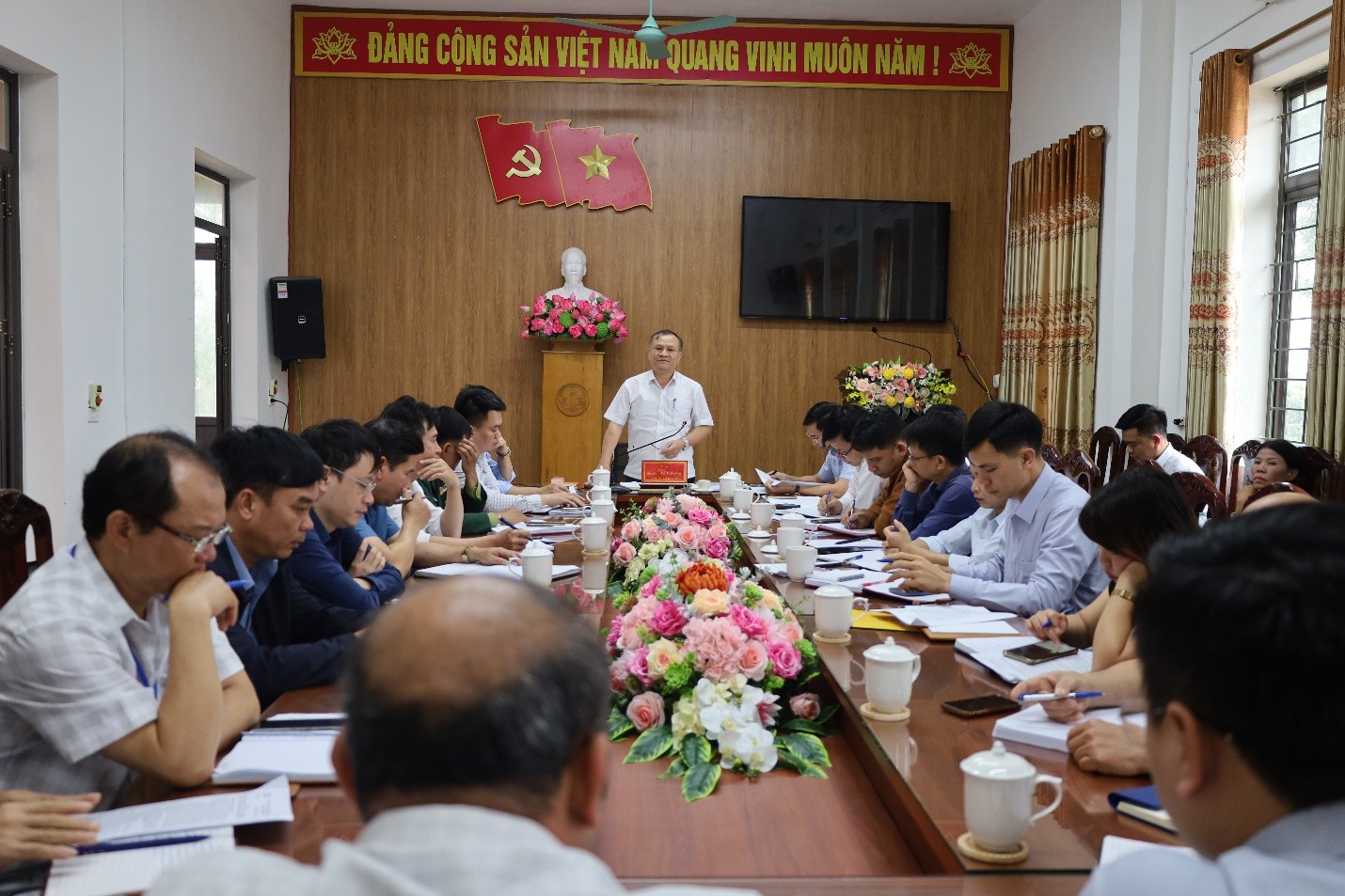 Ủy ban nhân dân dân xã Thọ Bình tổ chức Hội nghị đánh giá tình hình thực hiện nhiệm vụ phát triển kinh tế - xã hội, quốc phòng – an ninh tháng 2, triển khai phương hướng, nhiệm vụ trọng tâm tháng 3 năm 2026.