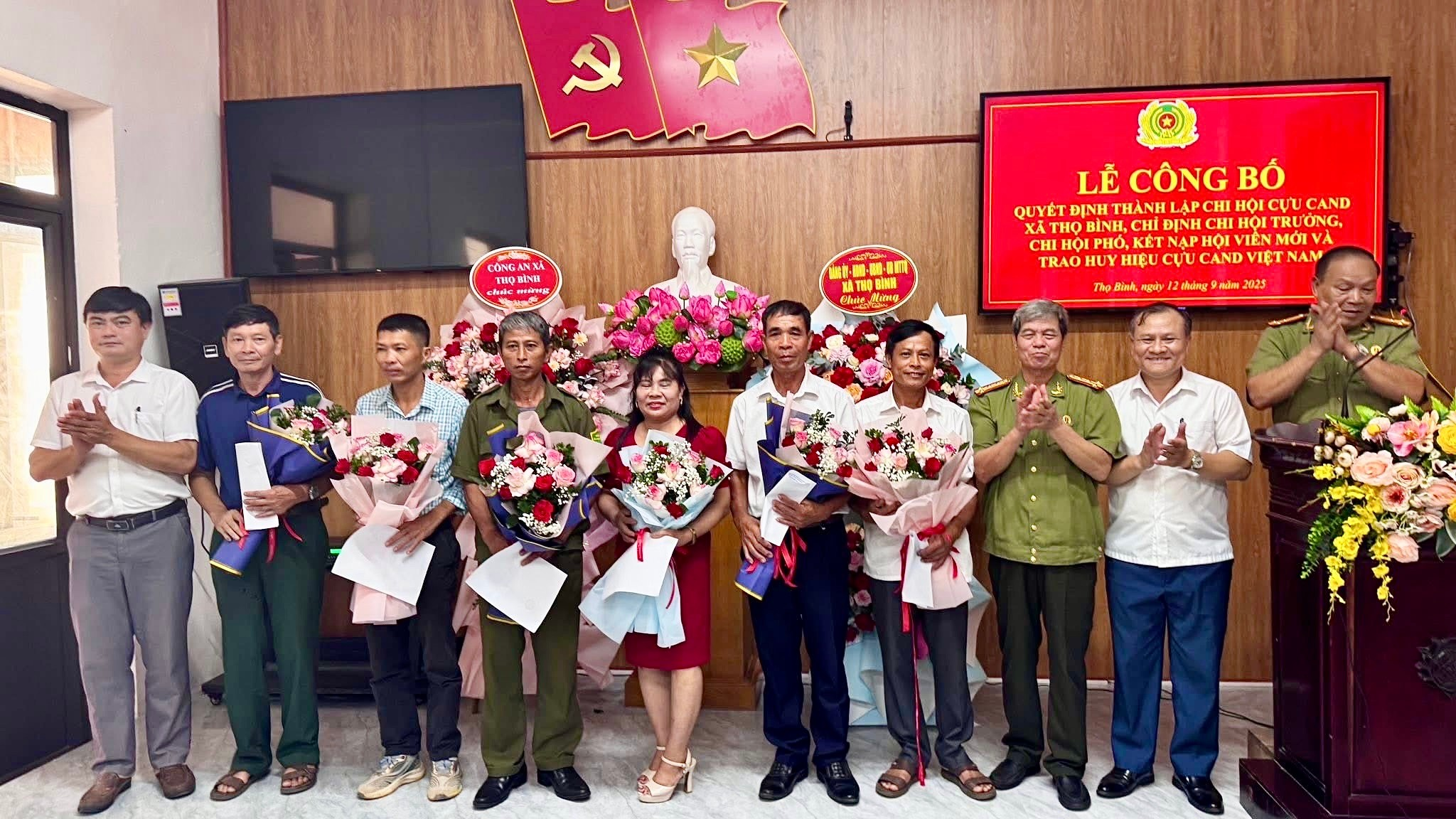 LỄ RA MẮT VÀ CÔNG BỐ QUYẾT ĐỊNH THÀNH LẬP CHI HỘI CỰU CÔNG AN NHÂN DÂN XÃ THỌ BÌNH