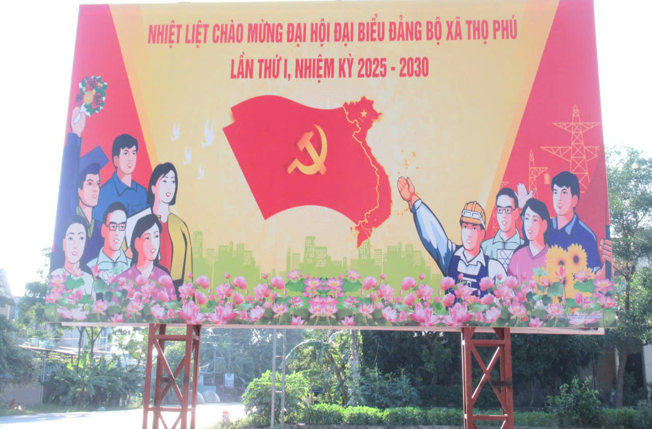 Xã Thọ Phú tập trung đẩy mạnh công tác tuyên truyền Đại hội Đảng bộ xã lần thứ Nhất, nhiệm kỳ 2025 - 2030