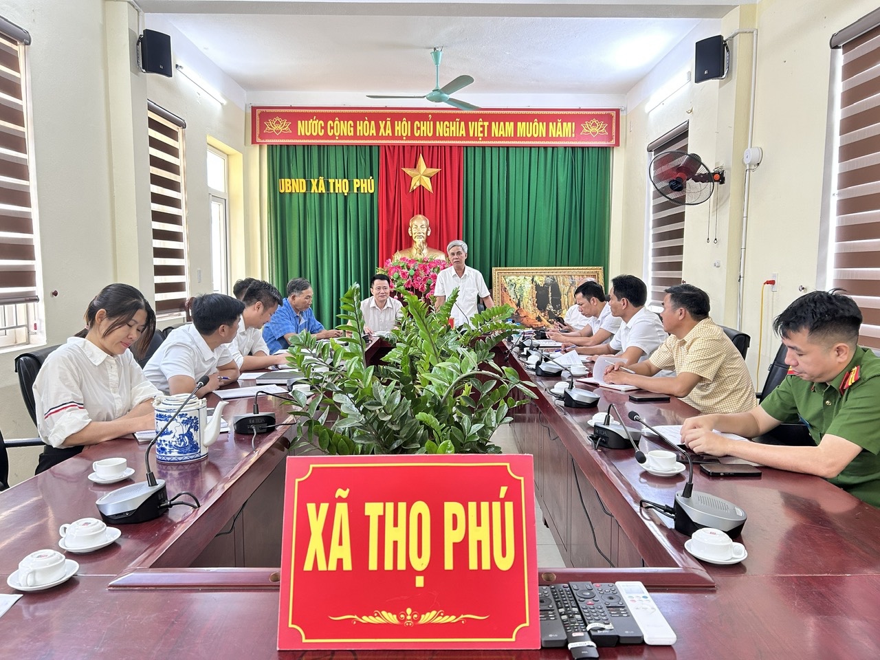 UBND xã Thọ Phú Hội nghị tháo gỡ khó khăn trong việc triển khai phương án lắp đặt đường ống nước sạch, đẩy nhanh tiến độ sử dụng nước sạch tập trung trên địa bàn xã