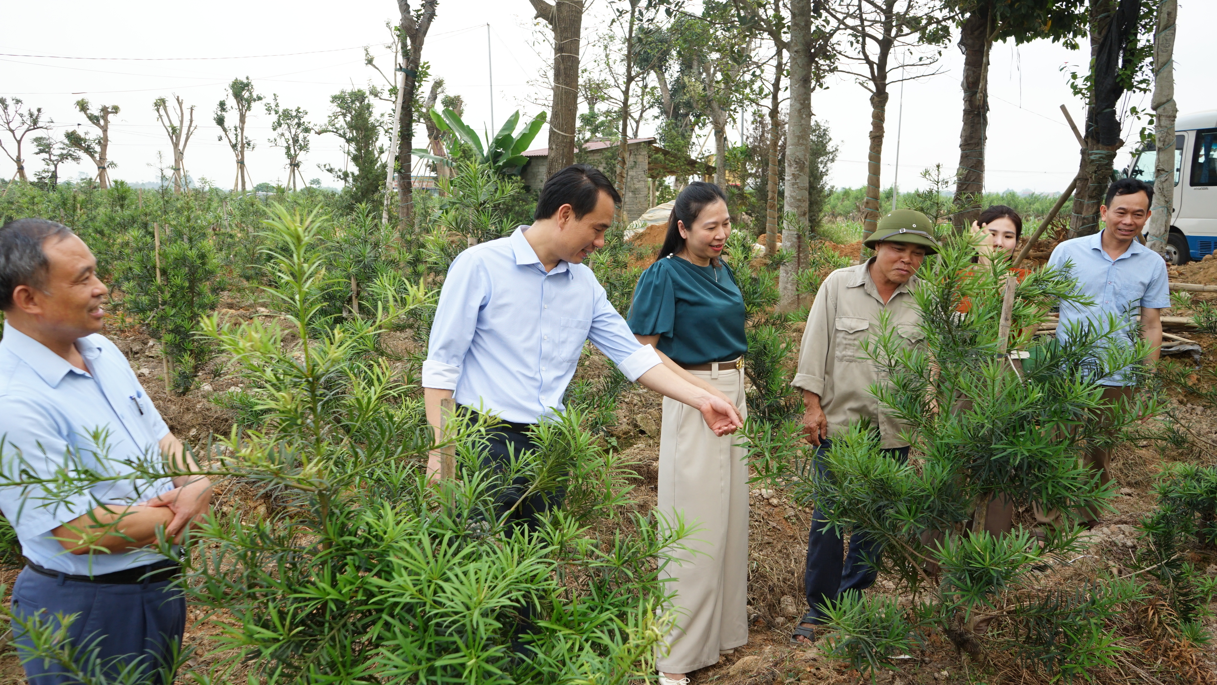 Đoàn công tác xã Thọ Long thăm quan, học tập kinh nghiệm về chuyển đổi cơ cấu cây trồng tại xã Hợp Tiến