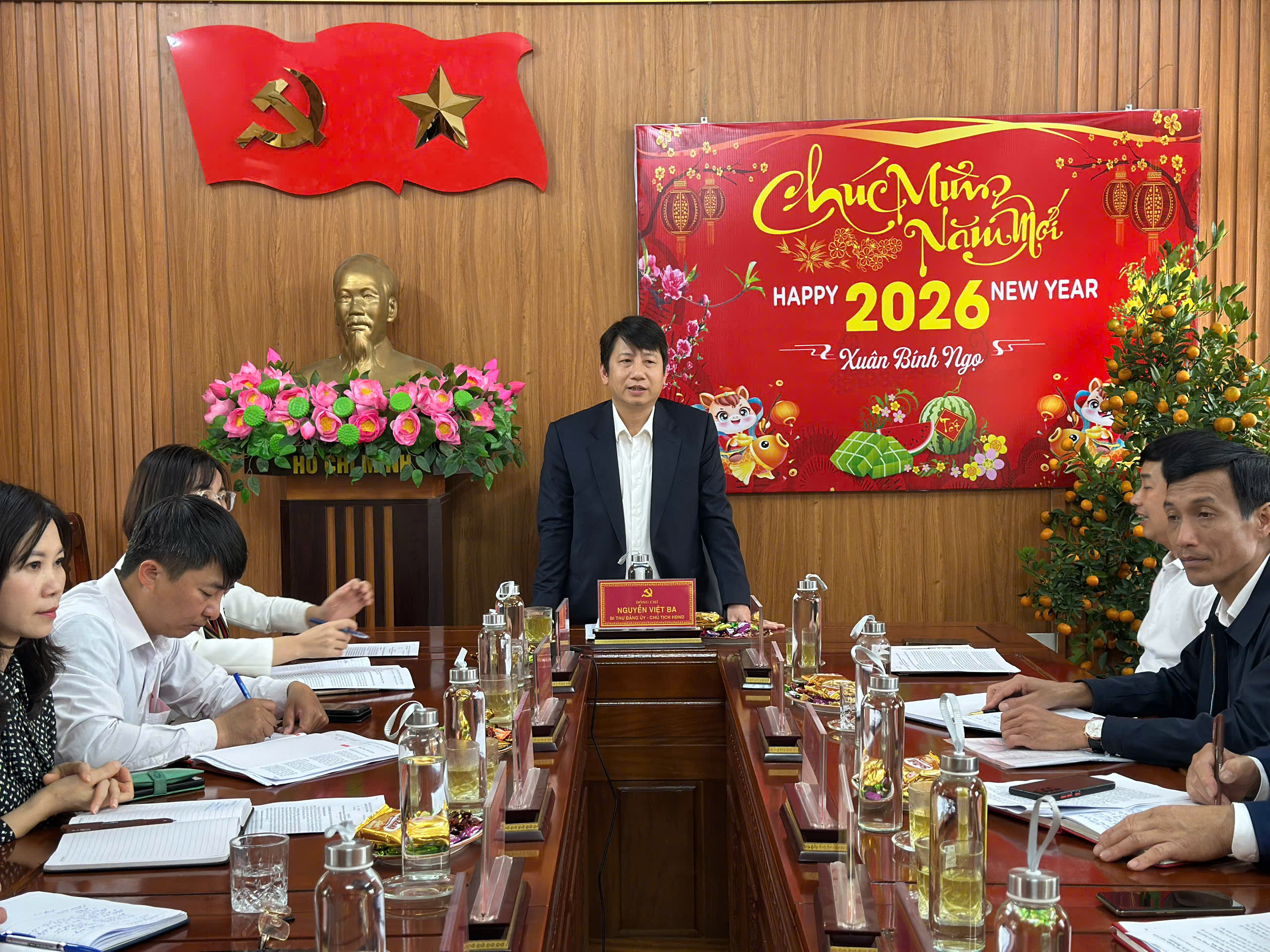 Ban Thường vụ Đảng ủy xã An Nông họp đánh giá công tác tổ chức Tết và triển khai nhiệm vụ sau Tết Nguyên đán Bính Ngọ 2026