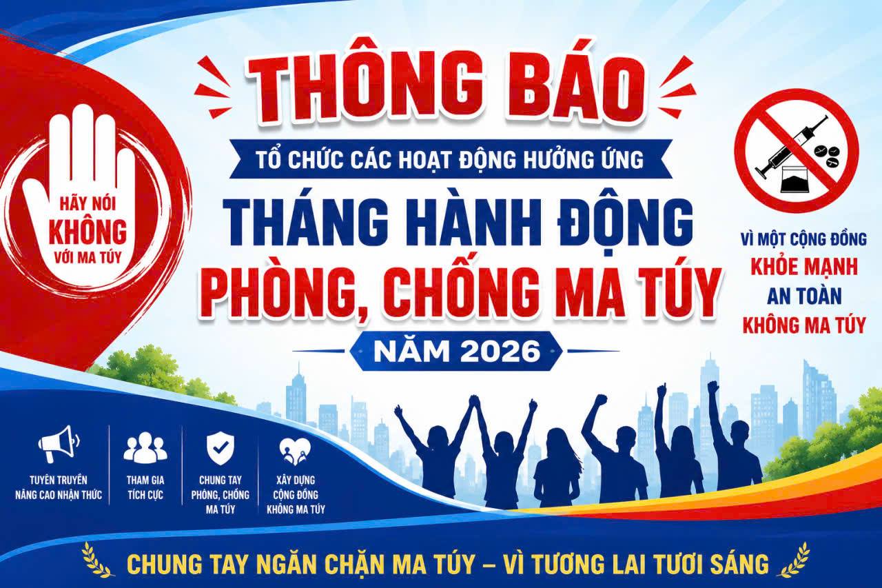 UBND xã Đồng Tiến tổ chức Lễ mít tinh và phát động hướng ứng Tháng hành động phòng, chống ma túy năm 2026