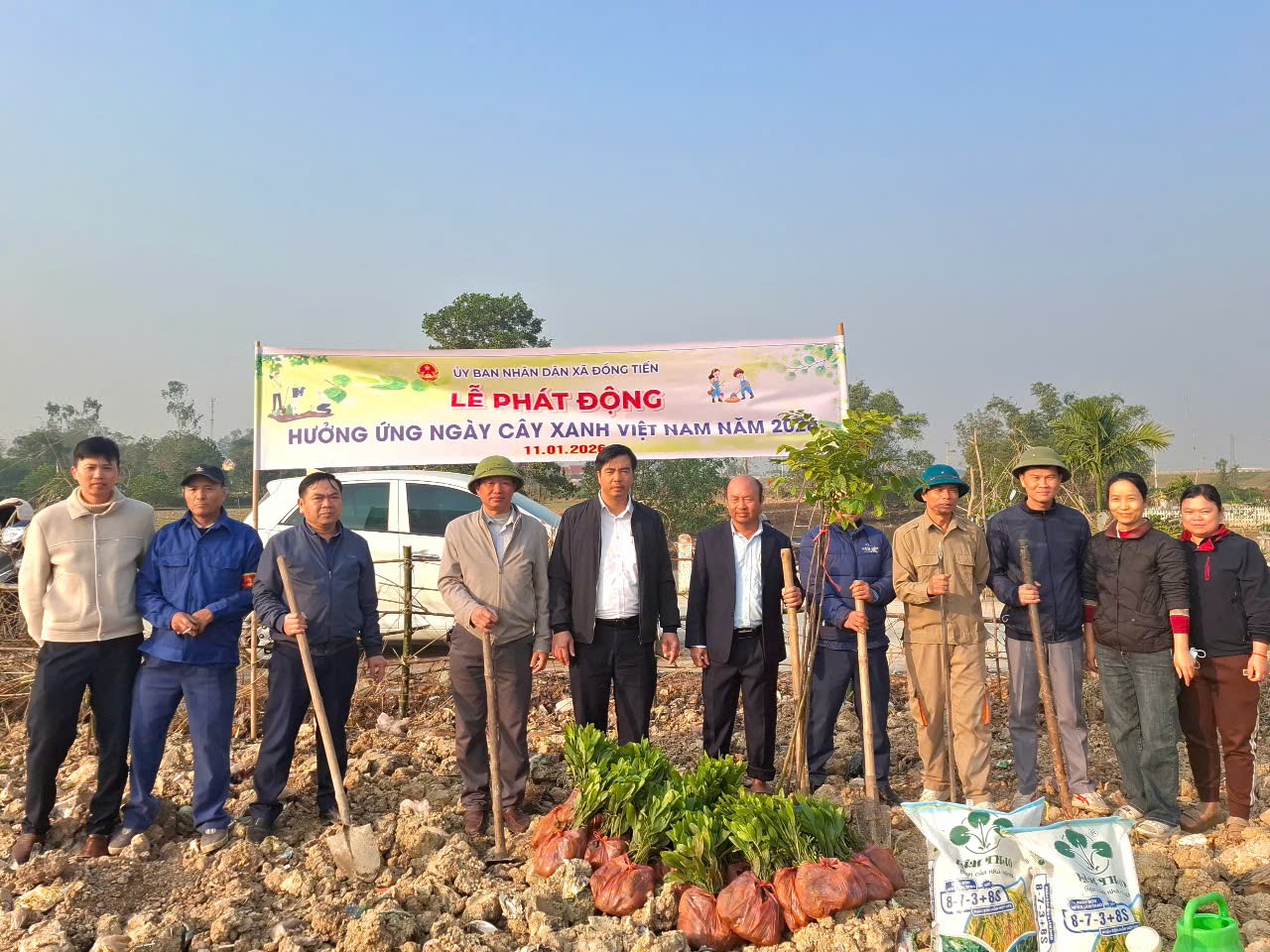 XÃ ĐỒNG TIẾN RA QUÂN LỄ PHÁT ĐỘNG HƯỞNG ỨNG NGÀY CÂY XANH VIỆT NAM NĂM 2026