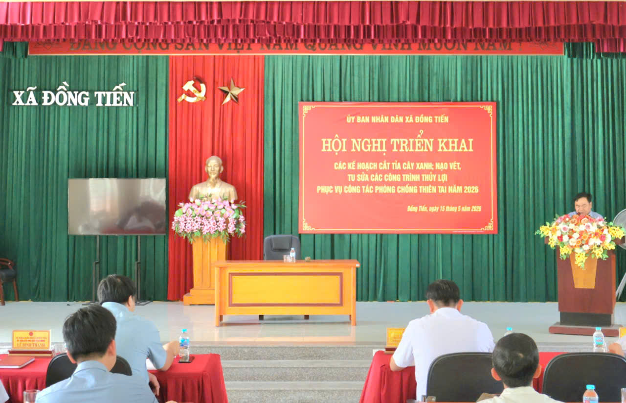 ĐỒNG TIẾN TRIỂN KHAI KẾ HOẠCH CẮT TỈA CÂY XANH, NẠO VÉT, TU SỬA CÁC CÔNG TRÌNH THỦY LỢI PHÒNG CHỐNG THIÊN TAI NĂM 2026