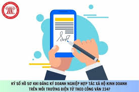 Ký số hồ sơ khi thực hiện thủ tục đăng ký doanh nghiệp/hợp tác xã/hộ kinh doanh trên môi trường điện tử