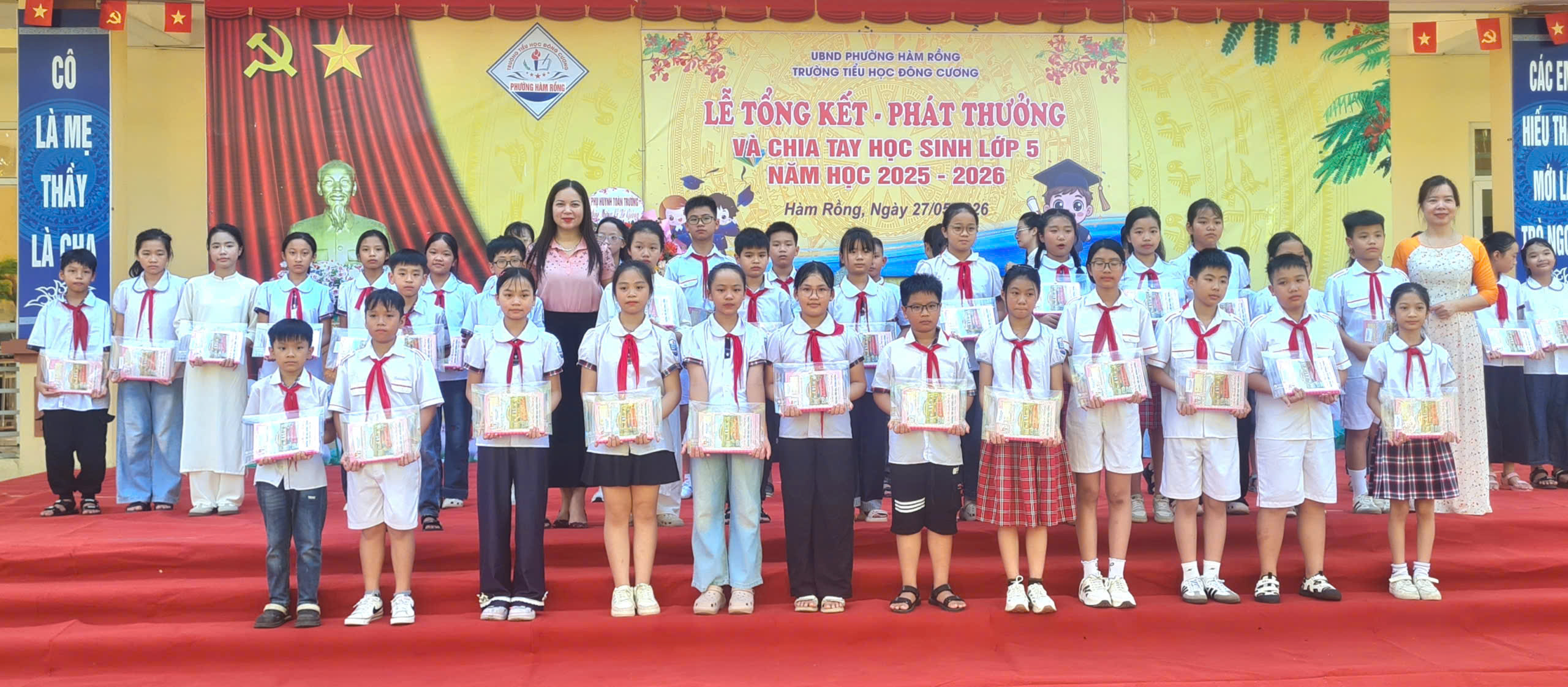 Trường Tiểu học Đông Cương, phường Hàm Rồng, tỉnh Thanh Hóa  tổ chức lễ bế giảng năm học 2025-2026