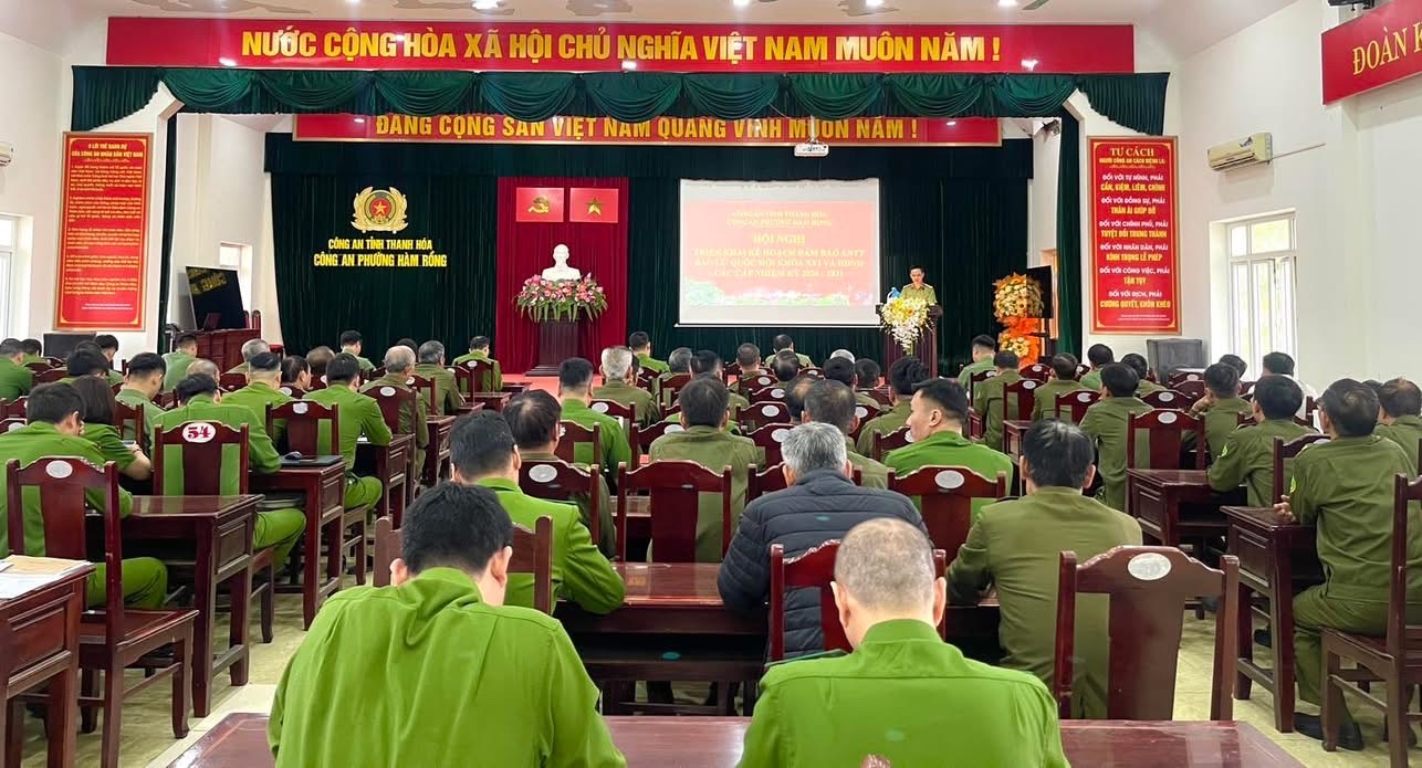 Công an phường Hàm Rồng triển khai kế hoạch đảm bảo ANTT cuộc bầu cử đại biểu quốc hội và HĐND các cấp nhiệm kỳ 2026-2031