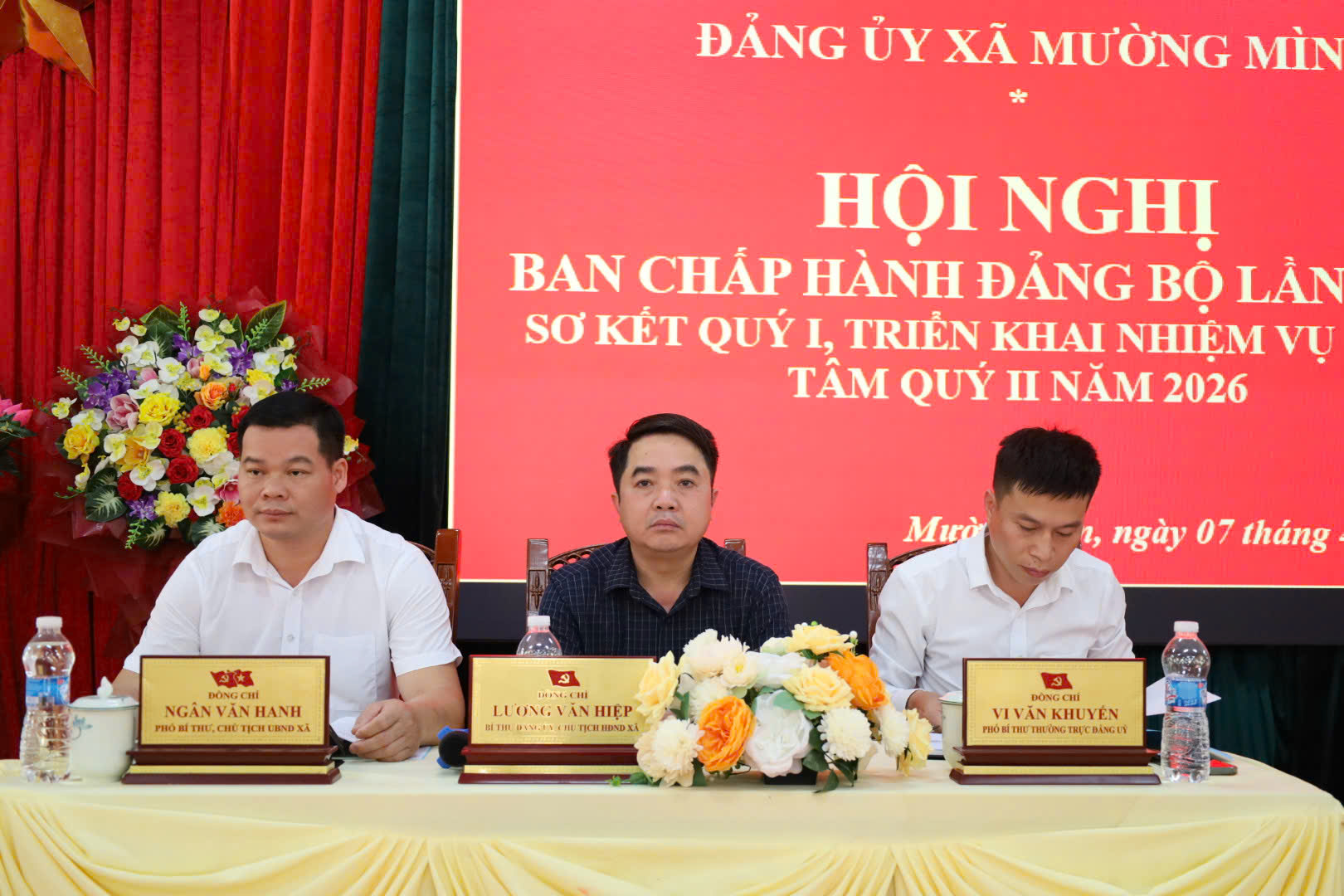 Đảng ủy xã Mường Mìn tổ chức Hội nghị Ban chấp hành Đảng bộ xã, sơ kết quý I, triển khai nhiệm vụ trọng tâm quý II năm 2026.