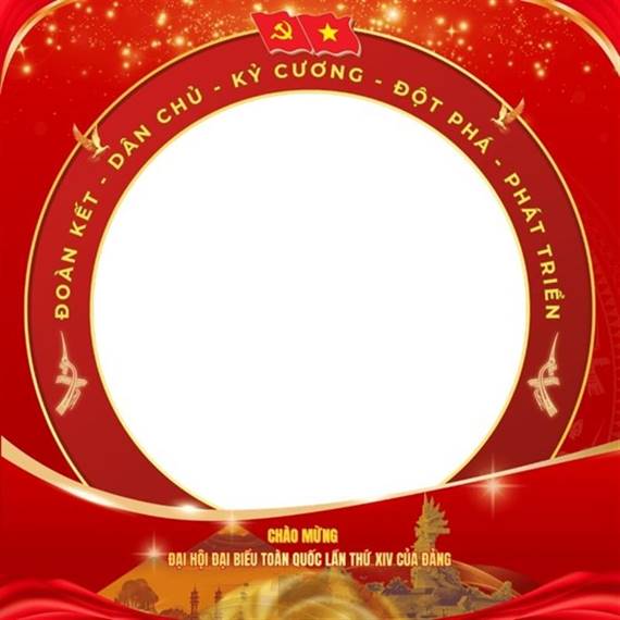 Avatar đại diện chào mừng Đại hội đại biểu toàn quốc lần thứ XIV của Đảng