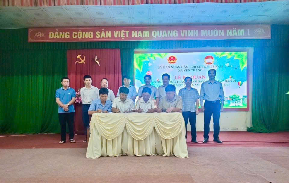 Ủy ban MTTQ xã Yên Thắng tổ chức Lễ phát động phong trào thi đua “Toàn dân chung tay bảo vệ môi trường, vì một Việt Nam xanh - sạch - đẹp” 