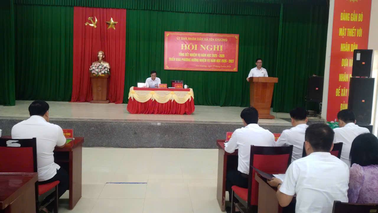  HỘI NGHỊ TỔNG KẾT NĂM HỌC 2025 - 2026, TRIỂN KHAI NHIỆM VỤ NĂM HỌC 2026 - 2027