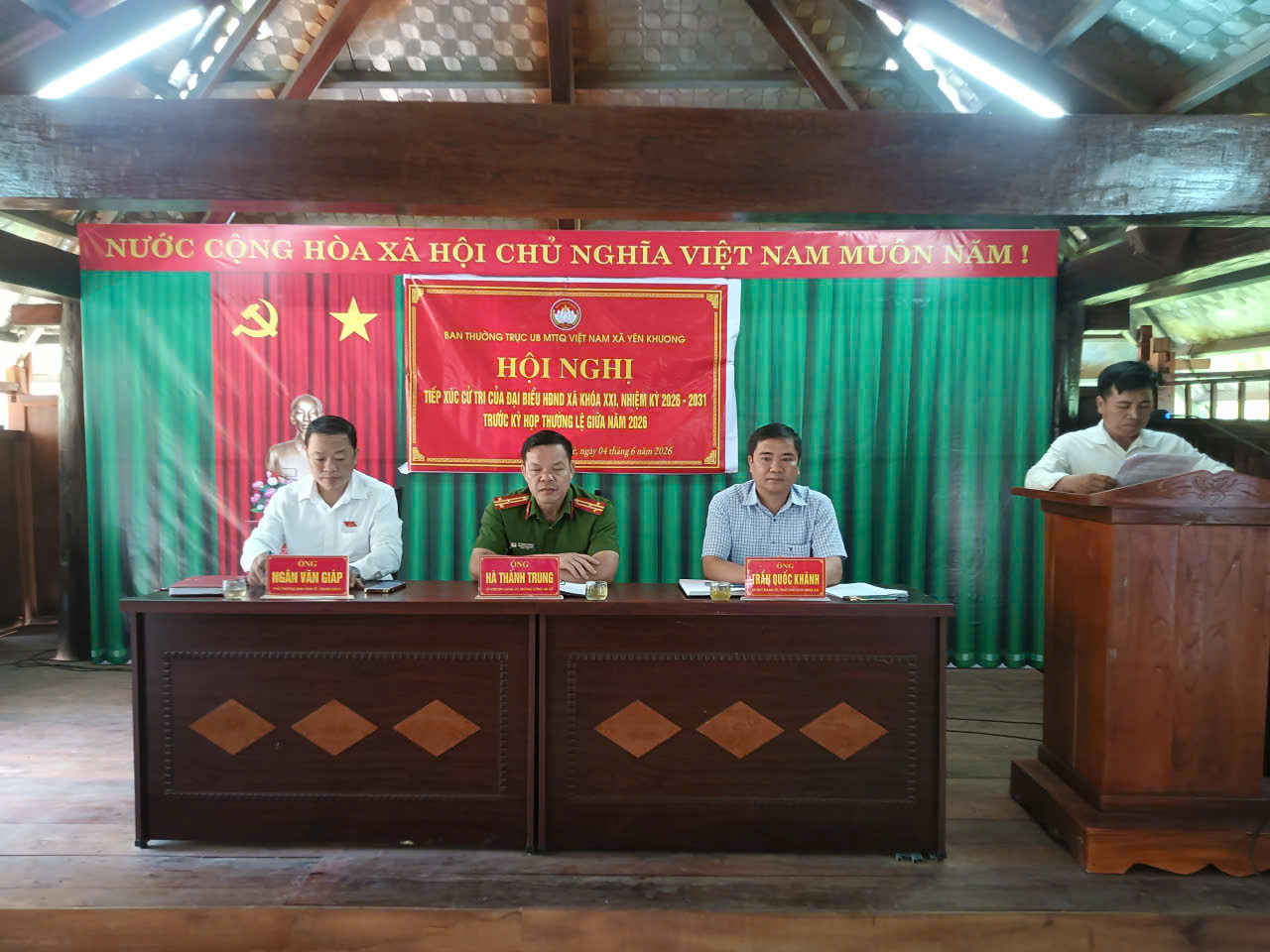 TỔ SỐ 05 ĐẠI BIỂU HĐND XÃ TIẾP XÚC CỬ TRI TRƯỚC KỲ HỌP THƯỜNG LỆ GIỮA NĂM 2026 HĐND XÃ YÊN KHƯƠNG KHÓA XXI, NHIỆM KỲ 2026–2031