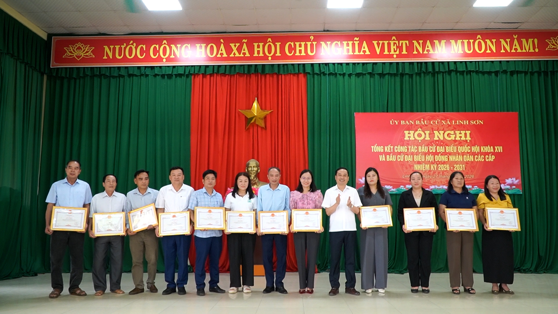 Xã Linh Sơn tổng kết công tác Bầu cử Quốc hội khóa XVI và đại biểu HĐND các cấp, nhiệm kỳ 2026 – 2031