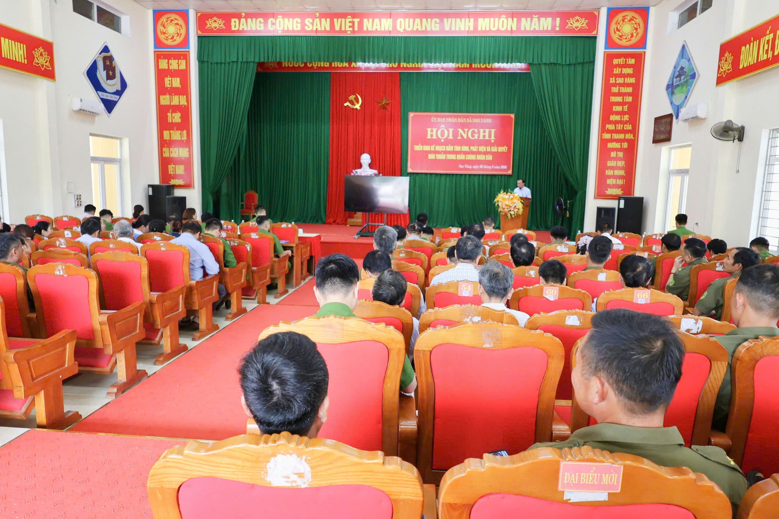 UBND xã Sao Vàng: Triển khai Kế hoạch nắm tình hình, phát hiện và giải quyết mâu thuẫn trong quần chúng Nhân dân