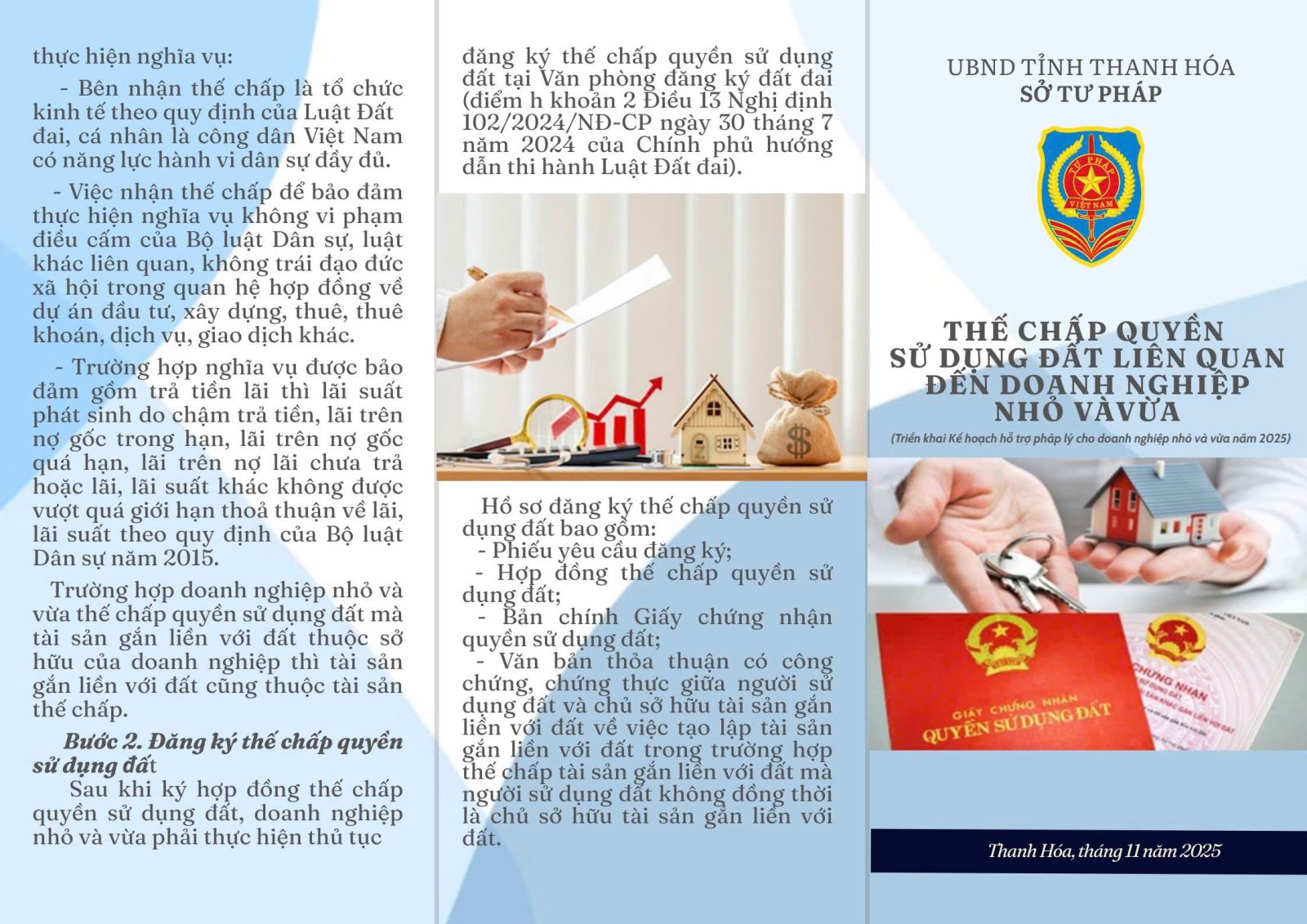 Tờ gấp hỗ trợ pháp lý doanh nghiệp lĩnh đất đai