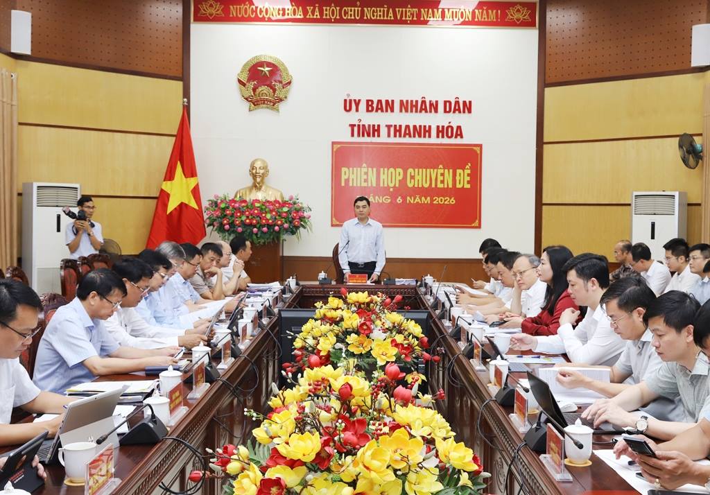 Phiên họp chuyên đề UBND tỉnh tháng 6 năm 2026