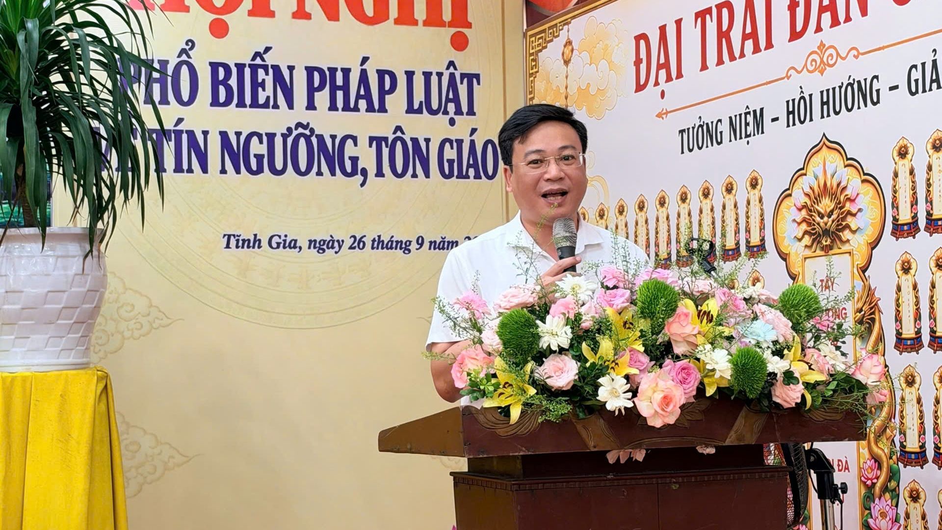 Sở Dân tộc và Tôn giáo Thanh Hoá tổ chức Hội nghị phổ biến pháp luật về tín ngưỡng, tôn giáo tại chùa Đót Tiên