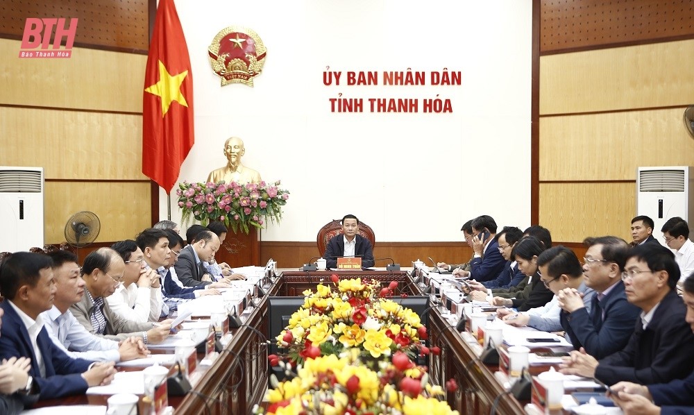 Các đại biểu tham dự tại điểm cầu tỉnh Thanh Hóa (ảnh: Báo Thanh Hóa)