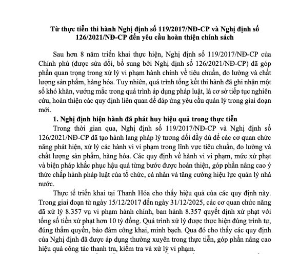 Từ thực tiễn thi hành Nghị định số 119/2017/NĐ-CP và Nghị định số 126/2021/NĐ-CP đến yêu cầu hoàn thiện chính sách