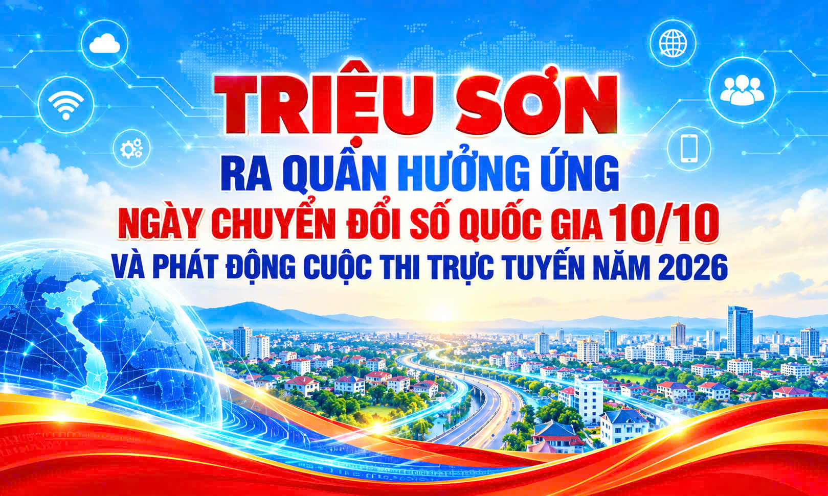 TRIỆU SƠN RA QUÂN HƯỞNG ỨNG NGÀY CHUYỂN ĐỔI SỐ QUỐC GIA 10/10 VÀ PHÁT ĐỘNG CUỘC THI TRỰC TUYẾN NĂM 2026