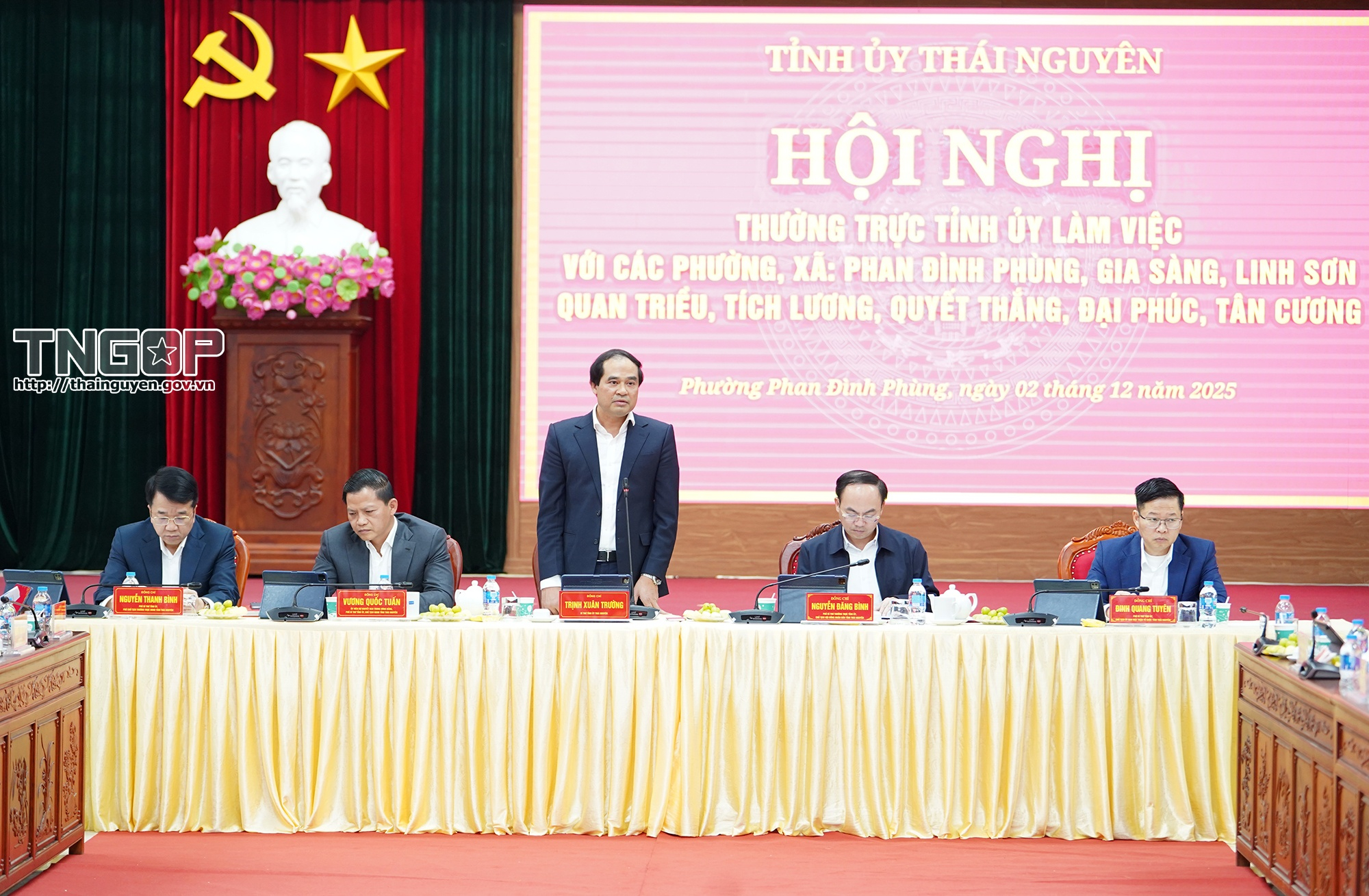 Thường trực Tỉnh ủy làm việc với các phường, xã khu vực trung tâm