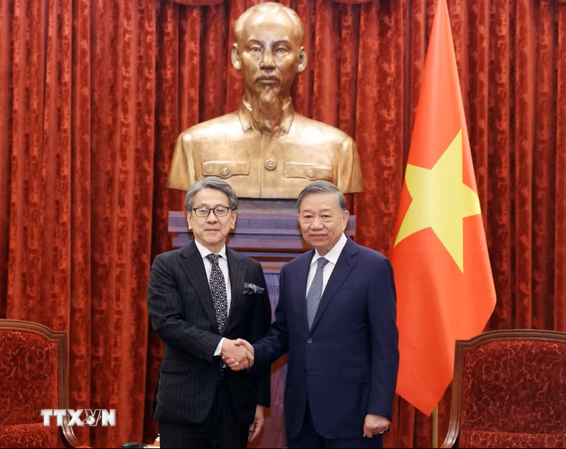 Tổng Bí thư, Chủ tịch nước Tô Lâm tiếp Chủ tịch Ngân hàng Hợp tác Quốc tế Nhật Bản