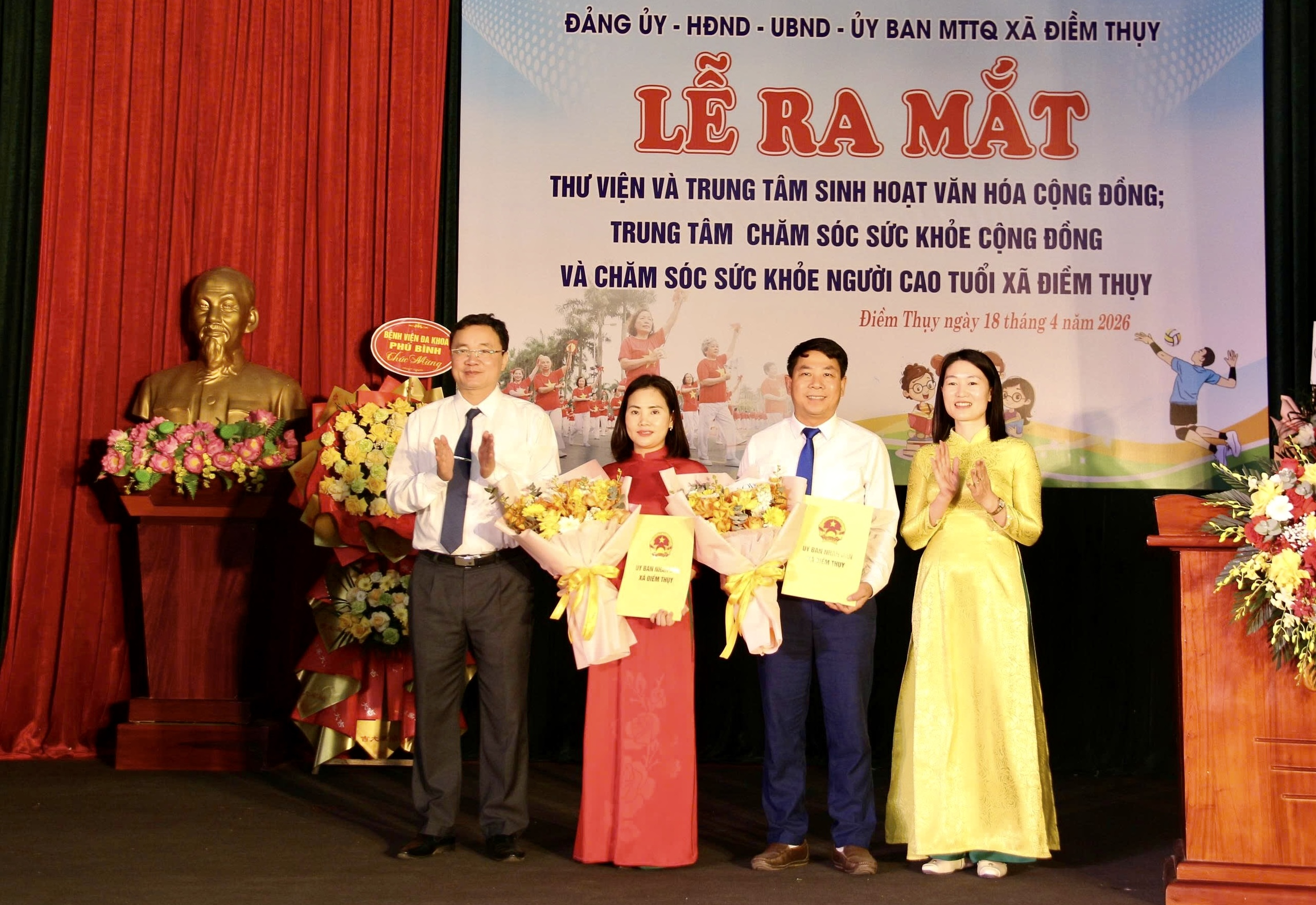 Xã Điềm Thụy ra mắt Thư viện và các trung tâm sinh hoạt, chăm sóc sức khỏe cộng đồng