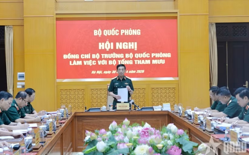 Đại tướng Phan Văn Giang chỉ đạo triển khai kế hoạch tác chiến “Vòm phòng không bền vững”