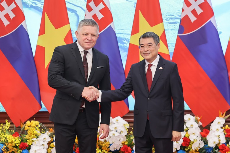 Thủ tướng Lê Minh Hưng hội đàm với Thủ tướng Cộng hòa Slovakia Robert Fico