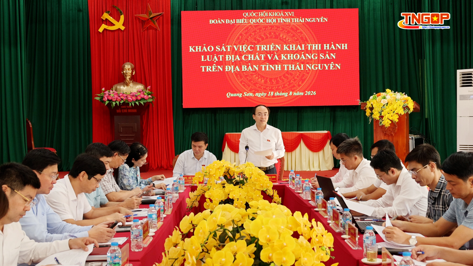 Đoàn ĐBQH tỉnh khảo sát việc thi hành Luật Địa chất và khoáng sản tại cơ sở