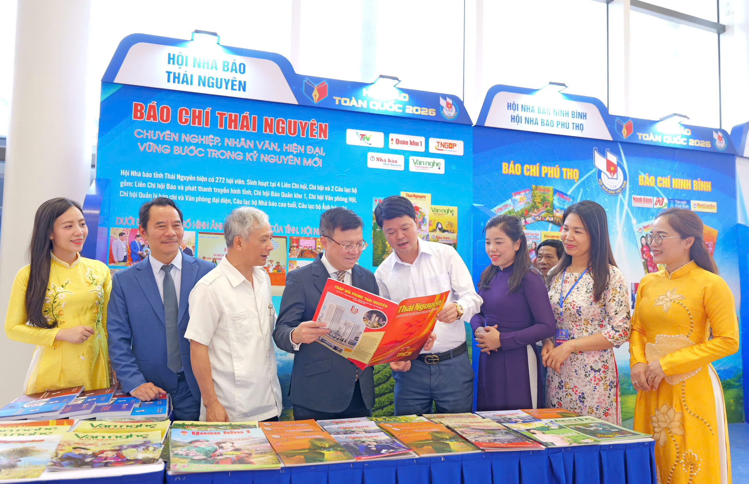 Gần 100 ấn phẩm báo chí tiêu biểu của tỉnh Thái Nguyên được trưng bày tại Hội Báo toàn quốc 2026