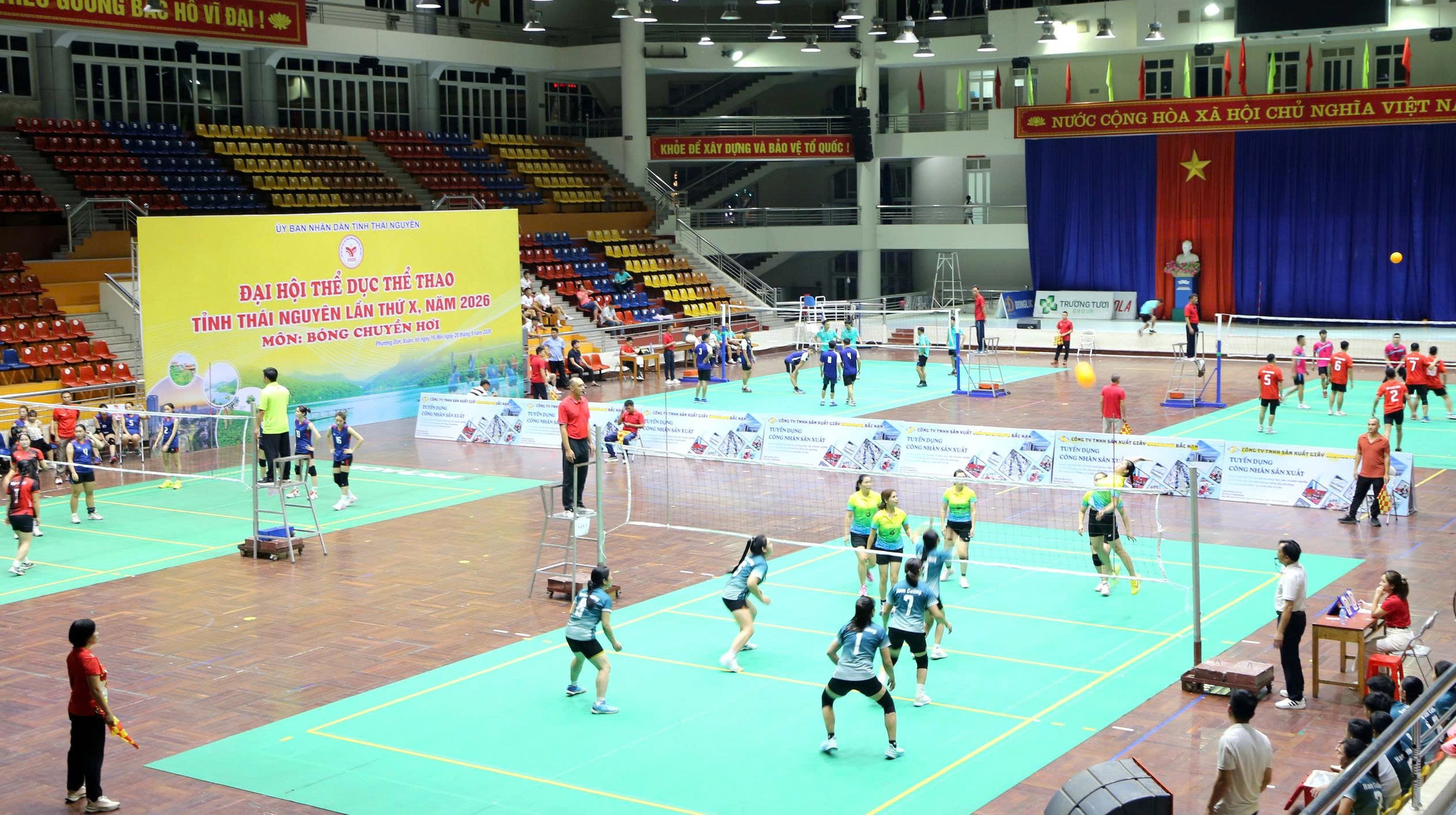 Khai mạc môn bóng chuyền hơi trong chương trình Đại hội Thể dục thể thao tỉnh Thái Nguyên lần thứ X