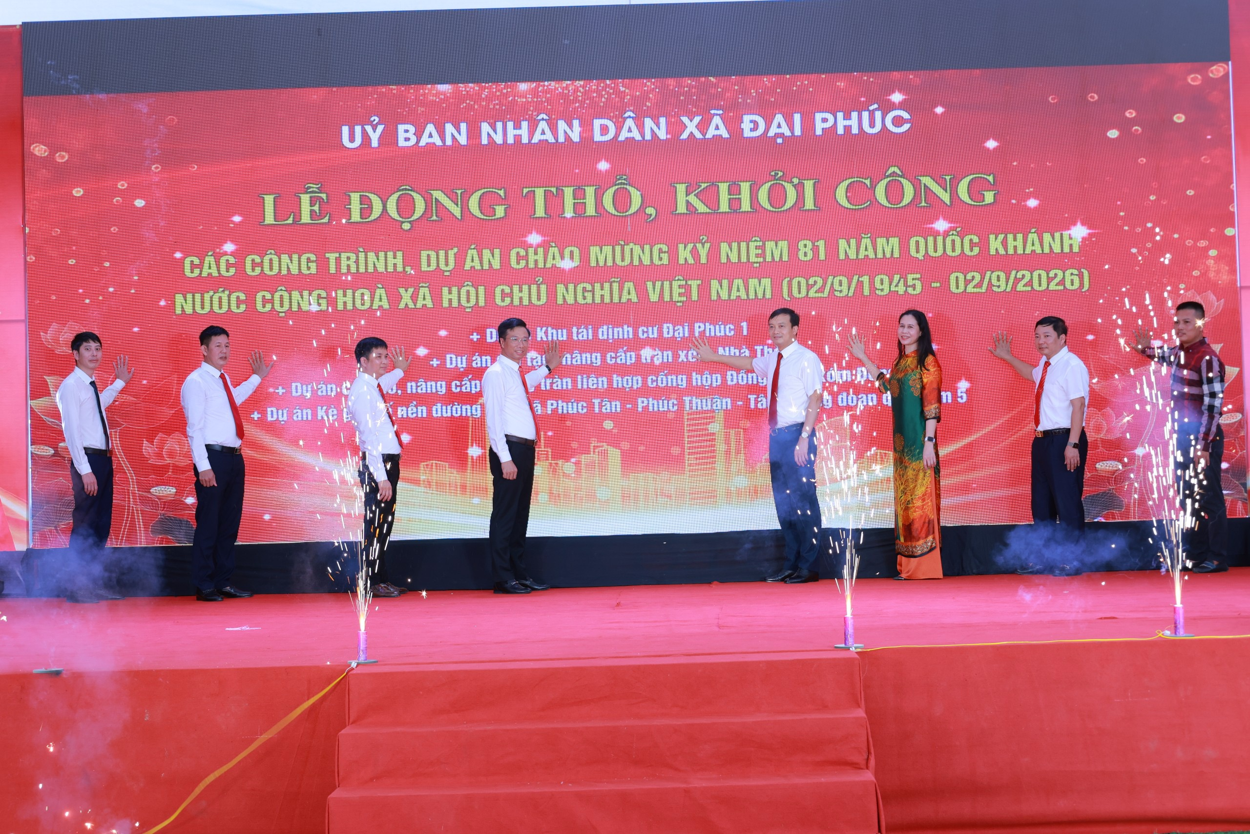 Đại Phúc khởi công các công trình, dự án với tổng mức đầu tư hơn 142 tỷ đồng