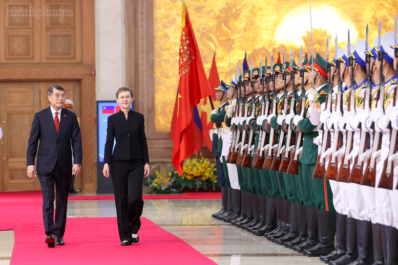 Thủ tướng Lê Minh Hưng chủ trì lễ đón chính thức Thủ tướng Liechtenstein