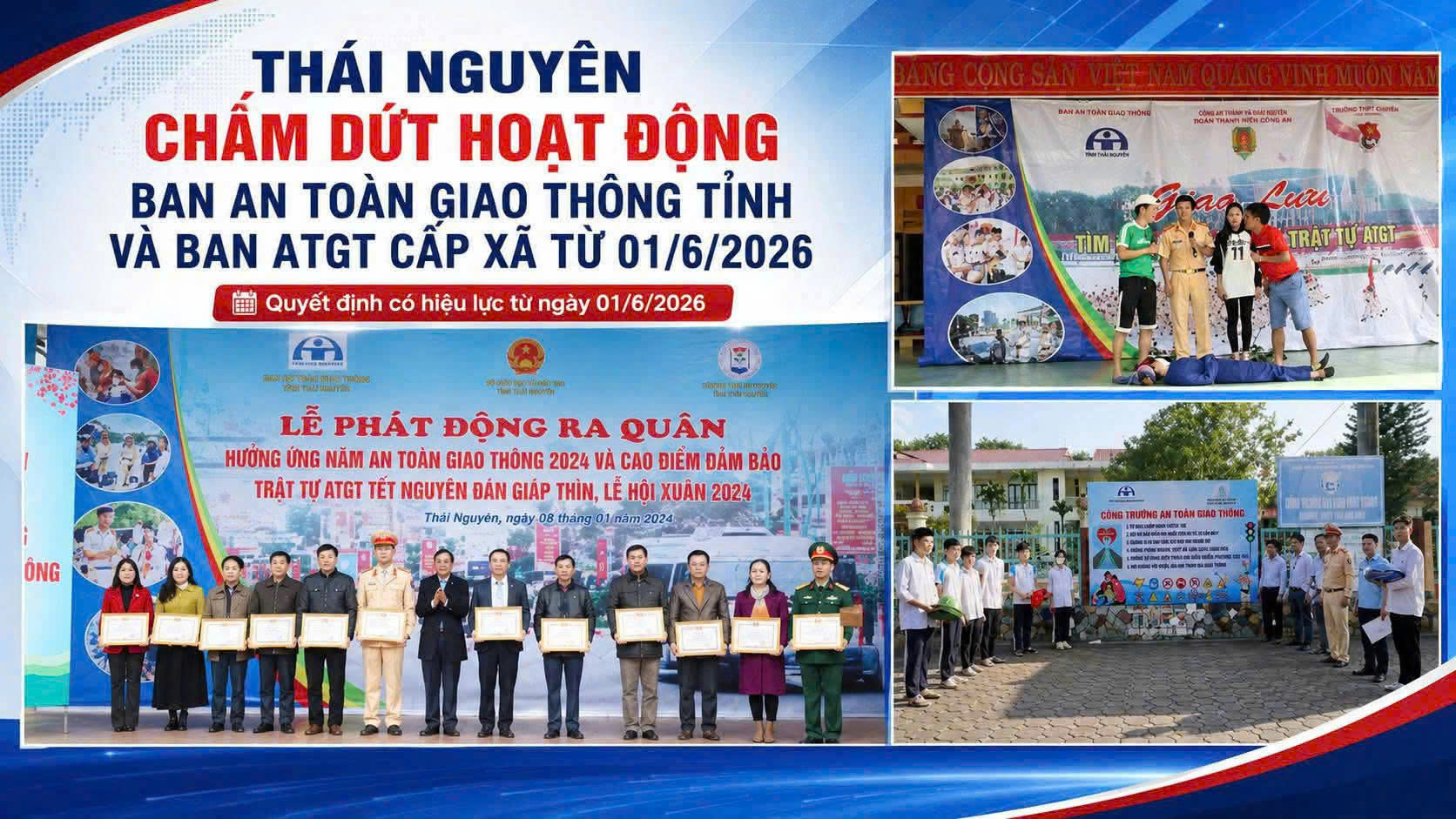 Thái Nguyên giải thể Ban An toàn giao thông cấp tỉnh và cấp xã