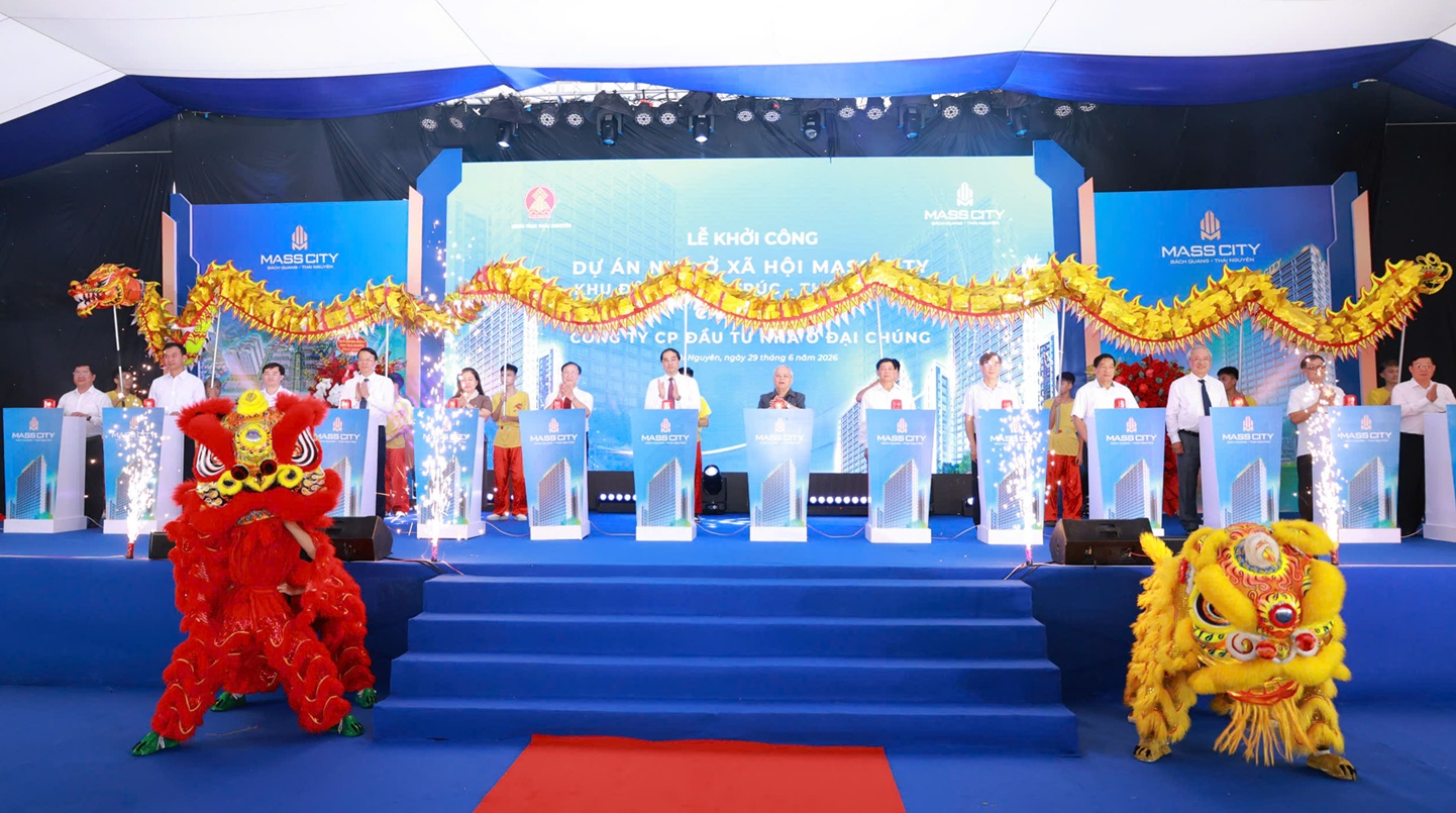 Thái Nguyên đồng loạt khởi công 6 dự án nhà ở xã hội quy mô lớn