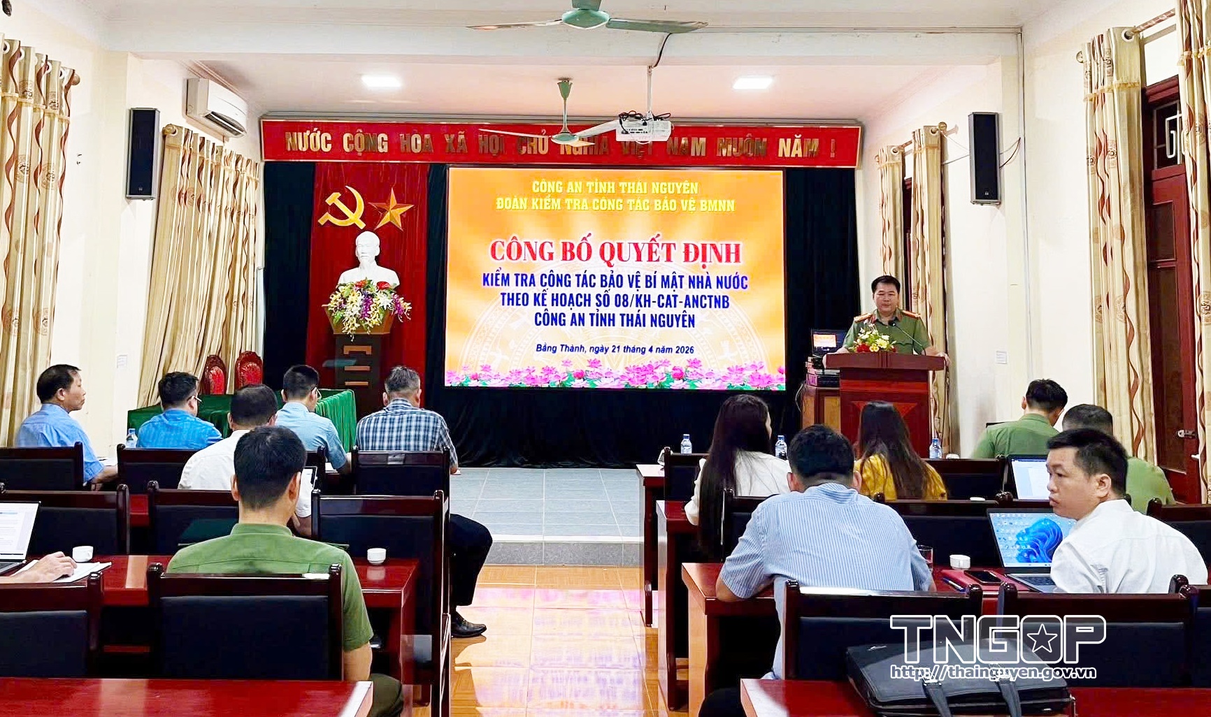 Kiểm tra công tác bảo vệ bí mật Nhà nước tại 3 xã: Bằng Thành, Cao Minh, Nghiên Loan