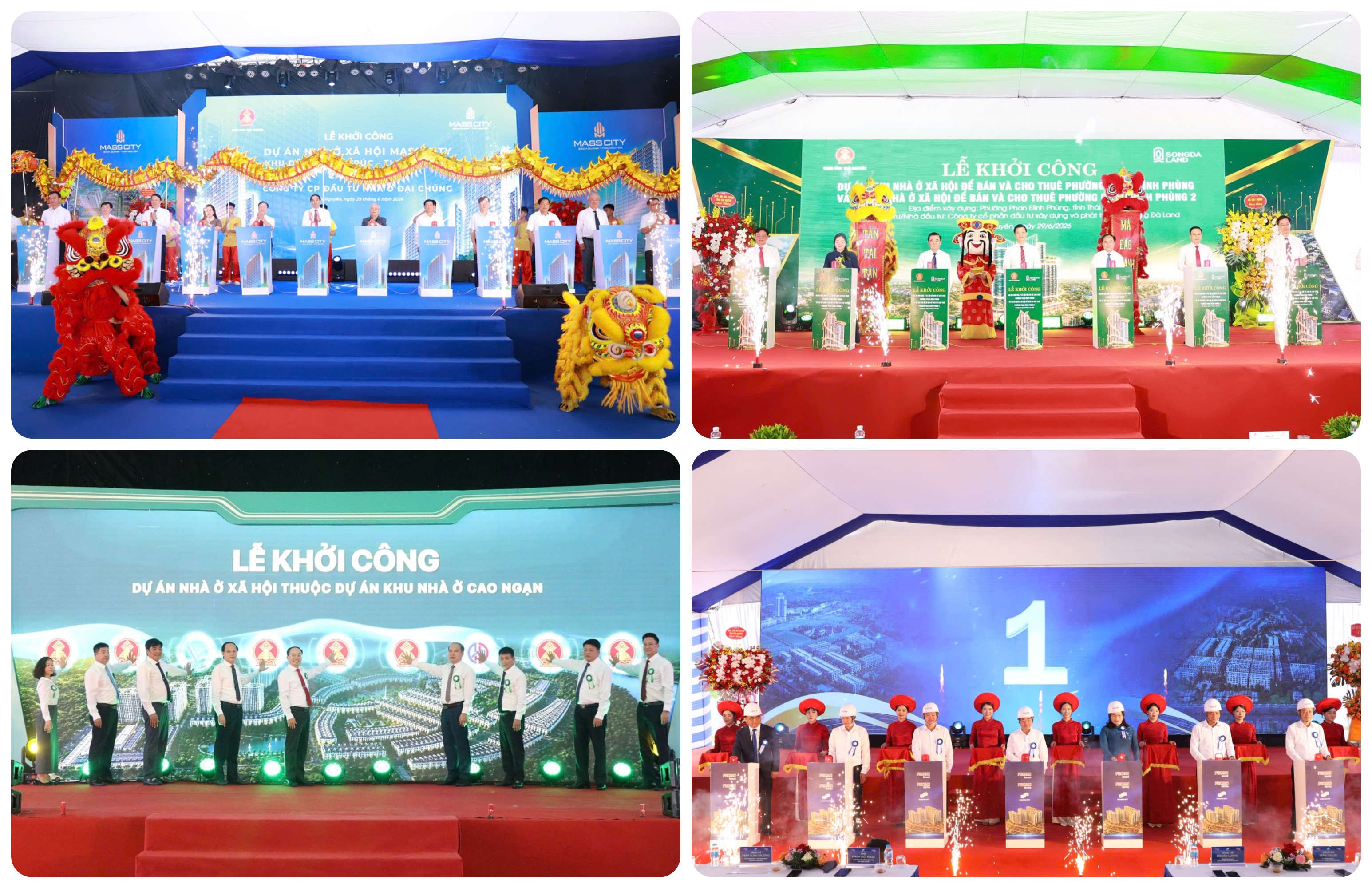 Thái Nguyên đồng loạt khởi công 6 dự án nhà ở xã hội với tổng mức đầu tư hơn 7.500 tỷ đồng