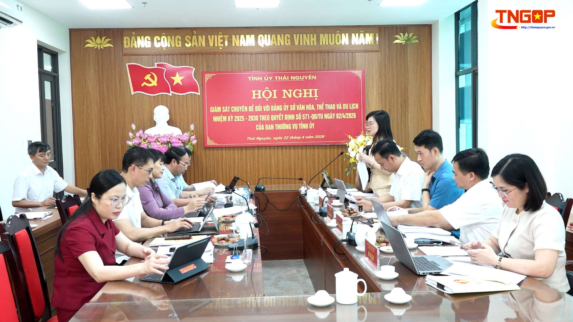 Giám sát chuyên đề tại Đảng ủy Sở Văn hóa, Thể thao và Du lịch