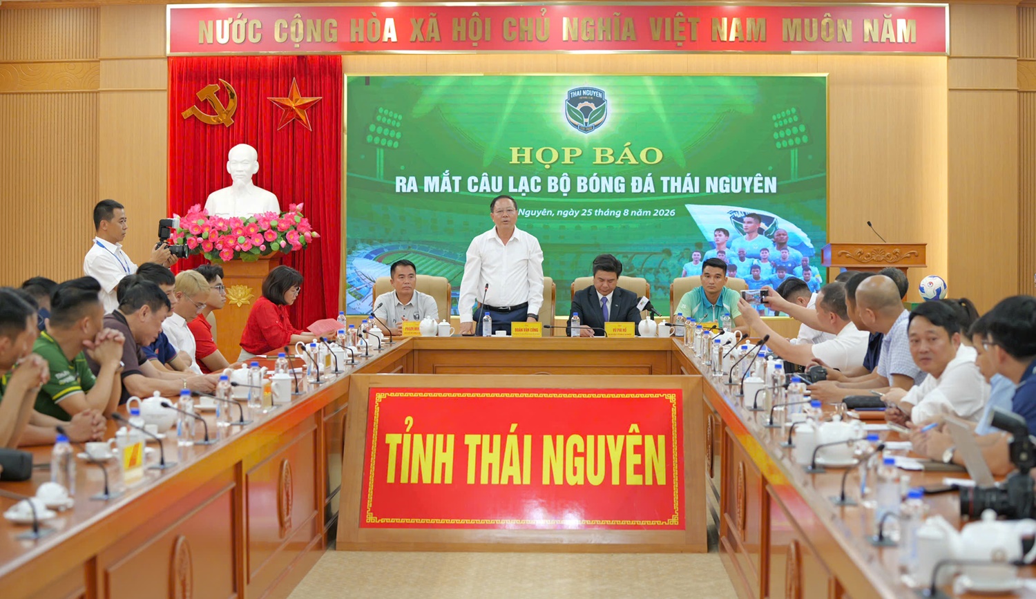 Họp báo cung cấp thông tin về Câu lạc bộ Bóng đá Thái Nguyên trước mùa giải hạng Nhất quốc gia 2026 - 2027