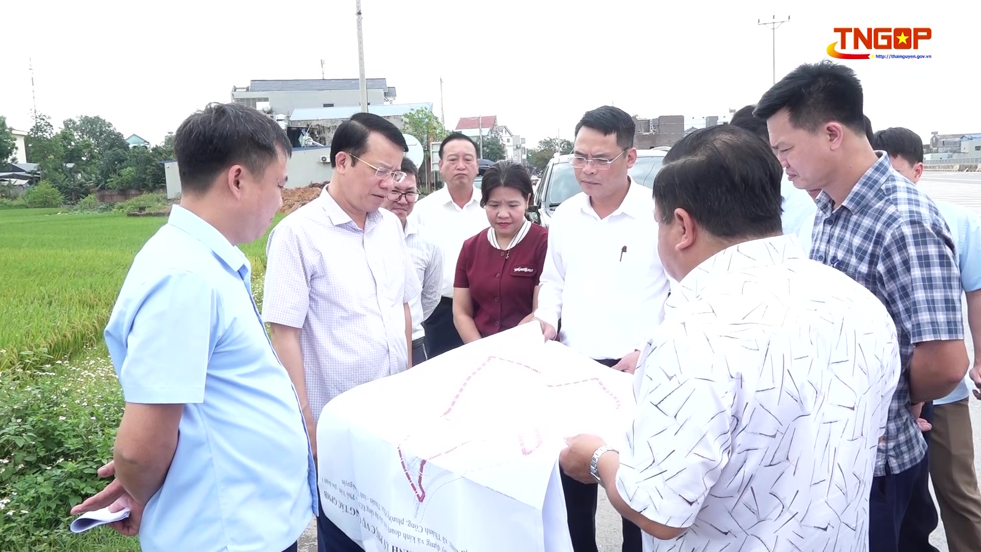 Lãnh đạo tỉnh kiểm tra tiến độ giải phóng mặt bằng các dự án khu công nghiệp trọng điểm