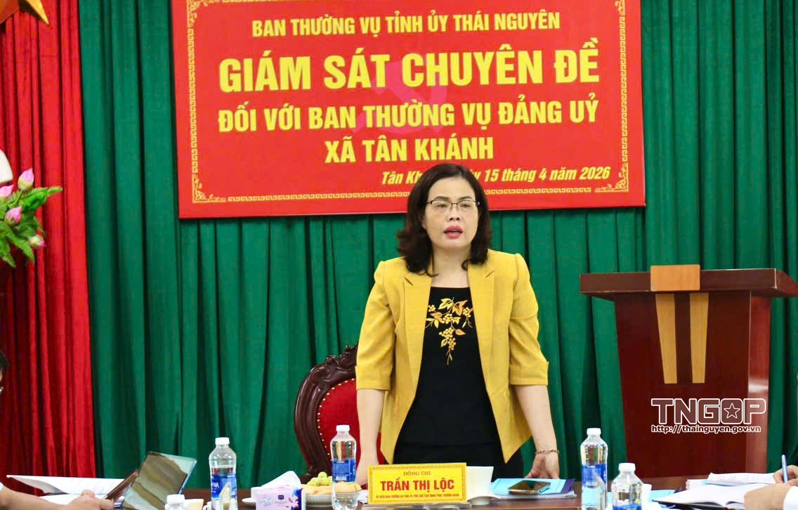 Đoàn giám sát số 570 của Ban Thường vụ Tỉnh ủy giám sát chuyên đề đối với Đảng ủy xã Tân Khánh và Kha Sơn