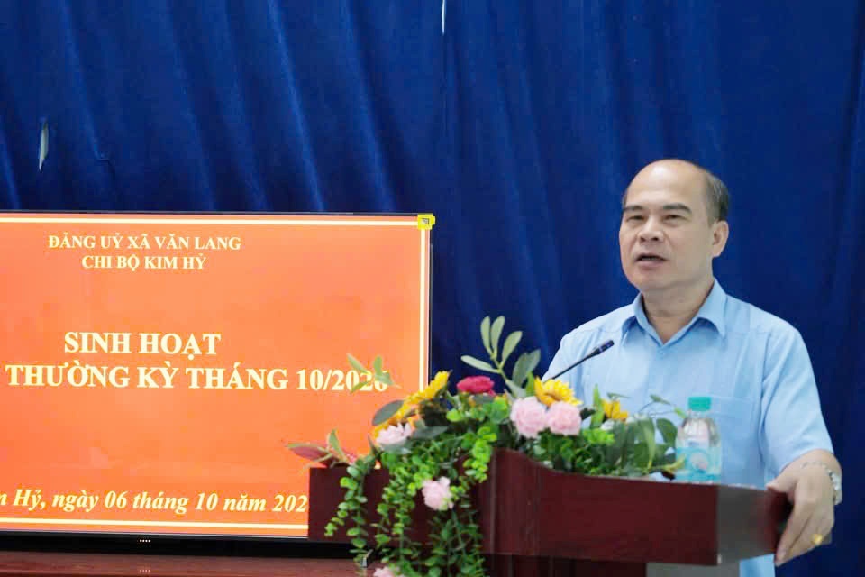 Lãnh đạo tỉnh dự sinh hoạt Chi bộ thôn Kim Hỷ, Đảng bộ xã Văn Lang
