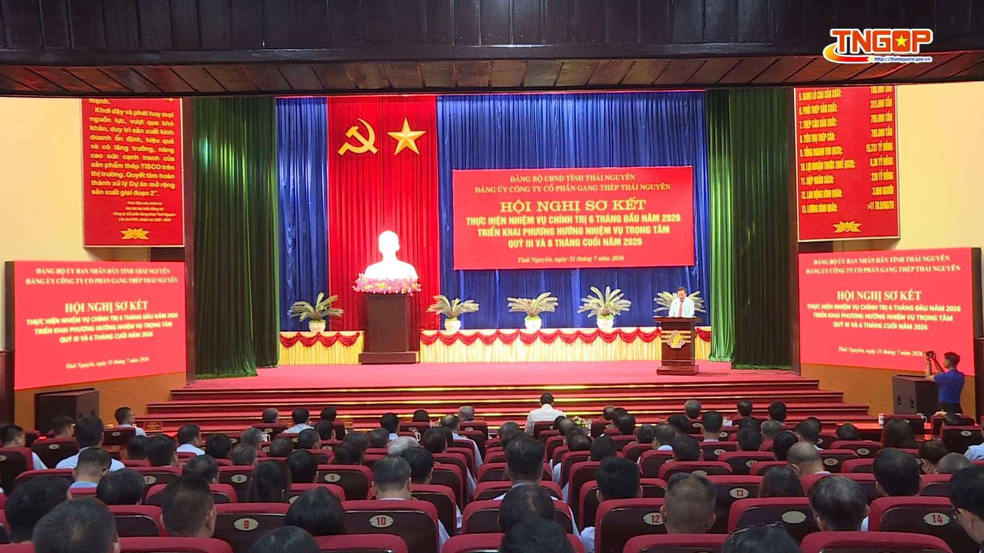 Đảng bộ Công ty cổ phần Gang Thép Thái Nguyên sơ kết thực hiện nhiệm vụ chính trị 6 tháng đầu năm 2026